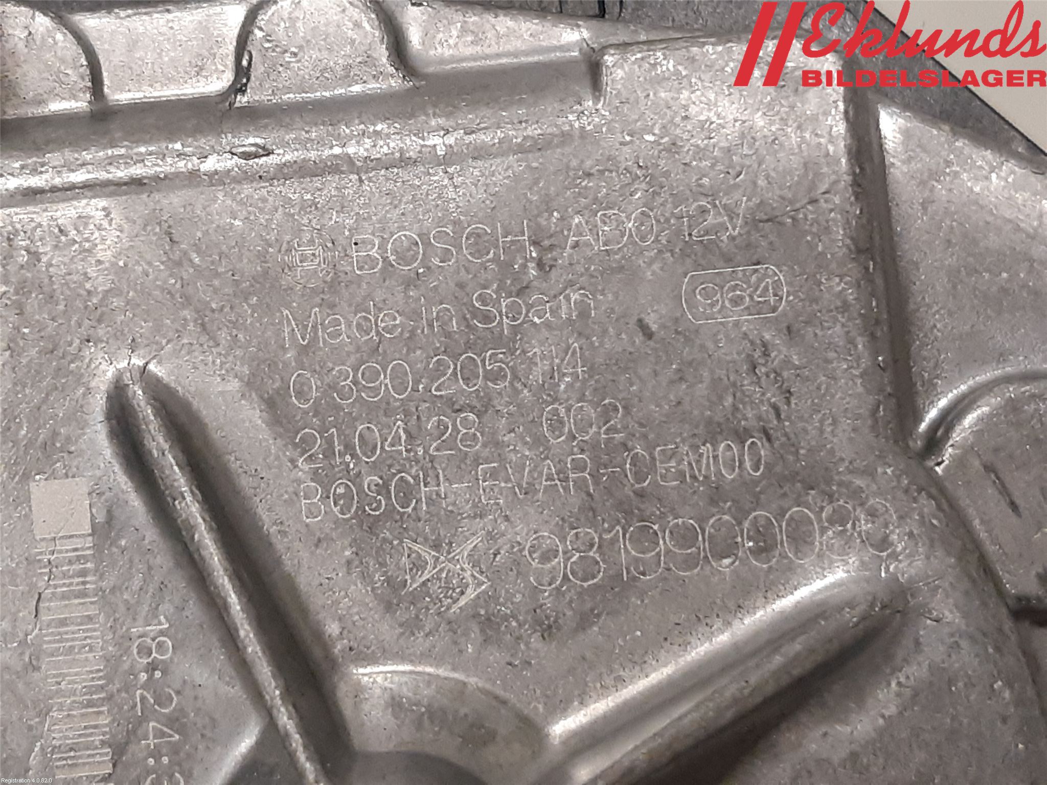 Peugeot 2008 13-20 Torkarmotor Baklucka