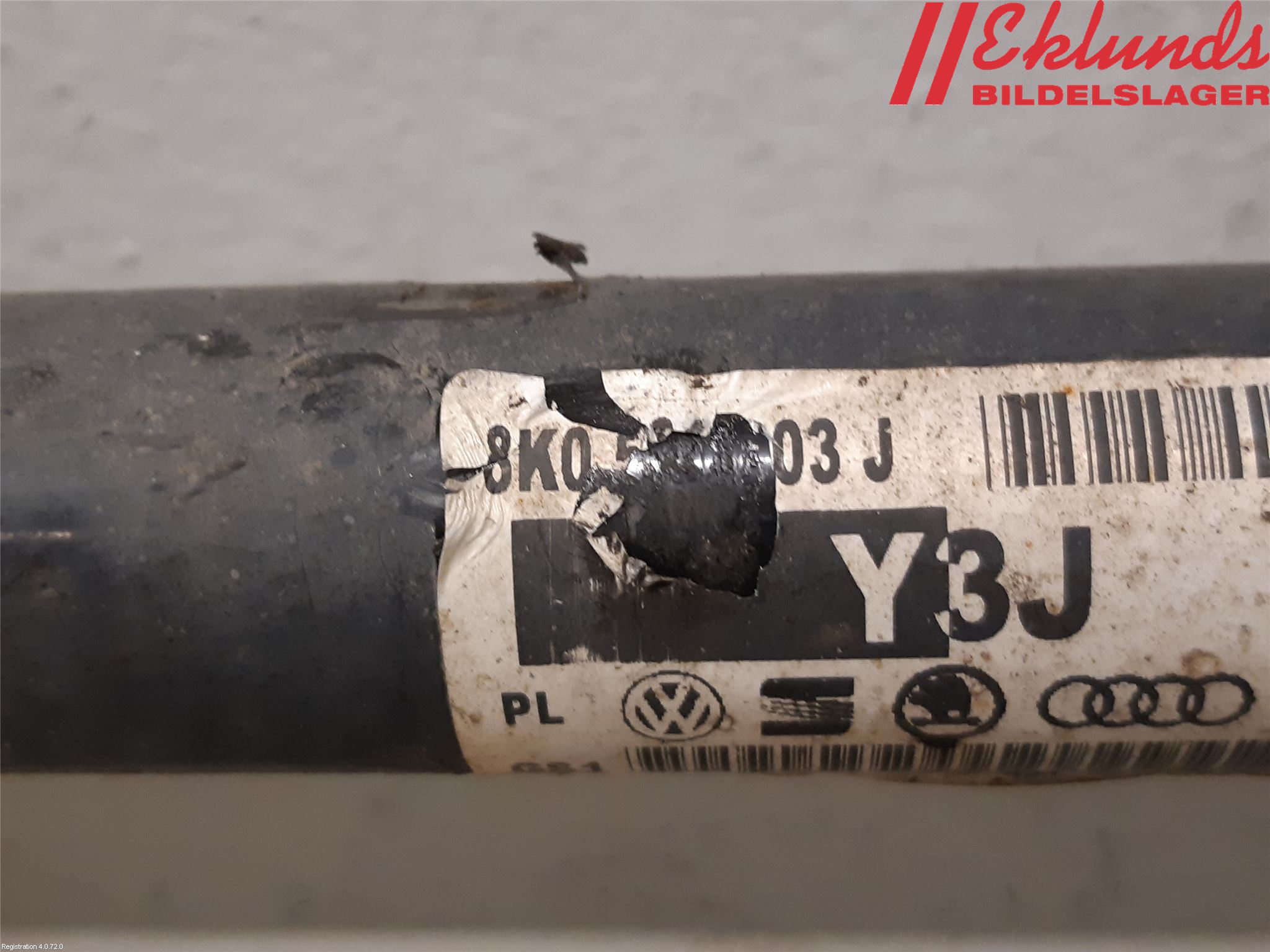 Audi A4 ALLROAD 09-16 Drivaxel Bak Höger