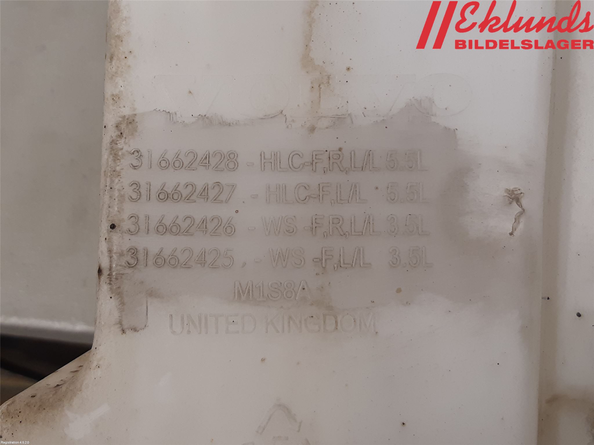 Volvo V90 17->> Spolarpump Högtryck