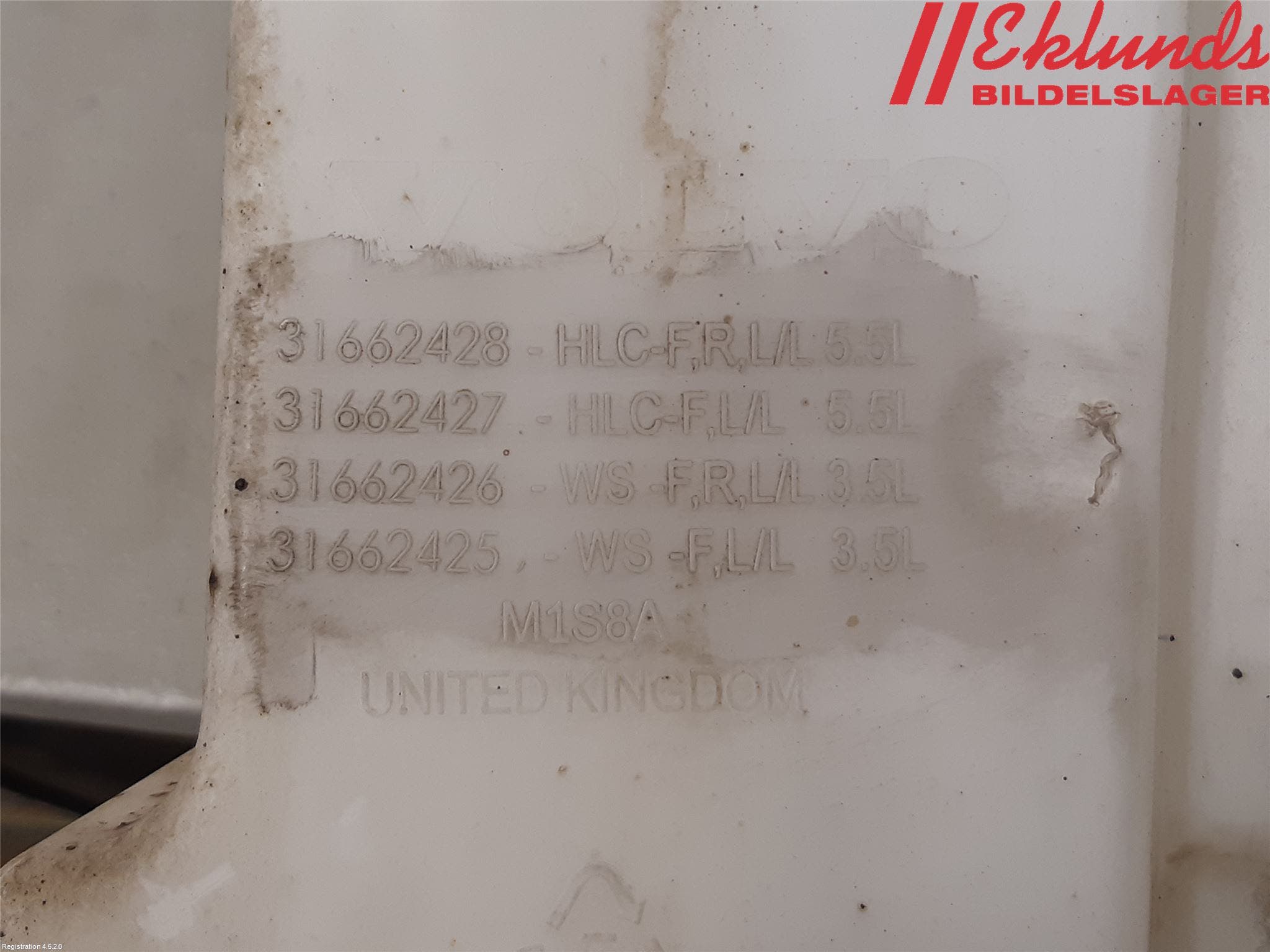 Volvo V90 17->> Spolarpump Högtryck