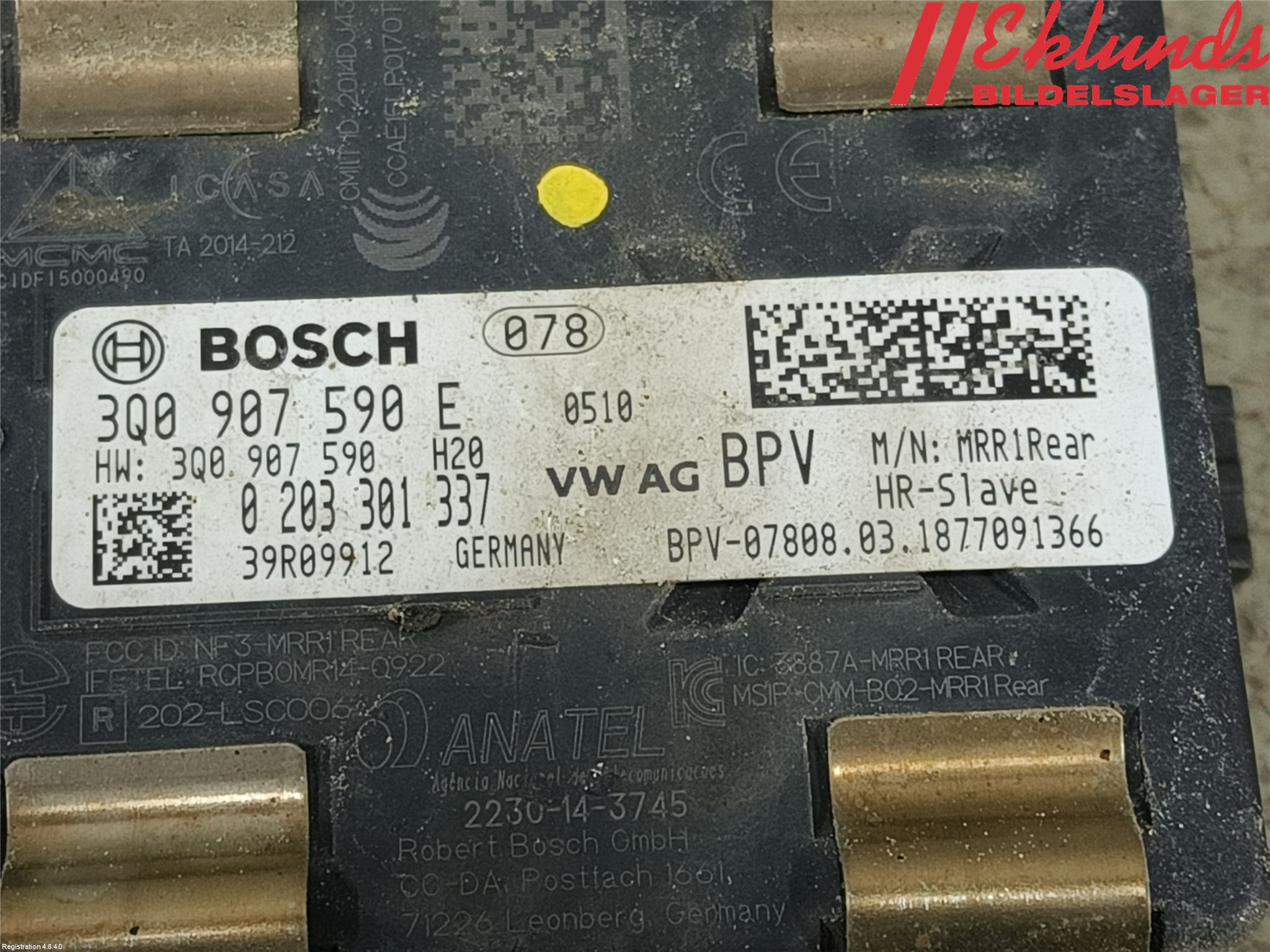 Volkswagen VW TIGUAN 16-24 Parkeringshjälp Backsensor