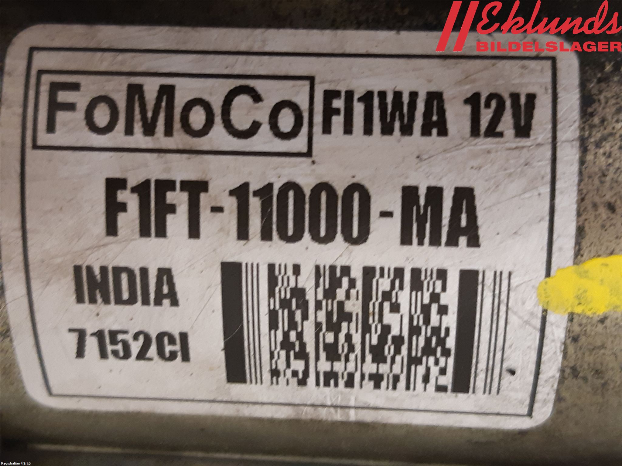 Ford KUGA 17-19 Startmotor