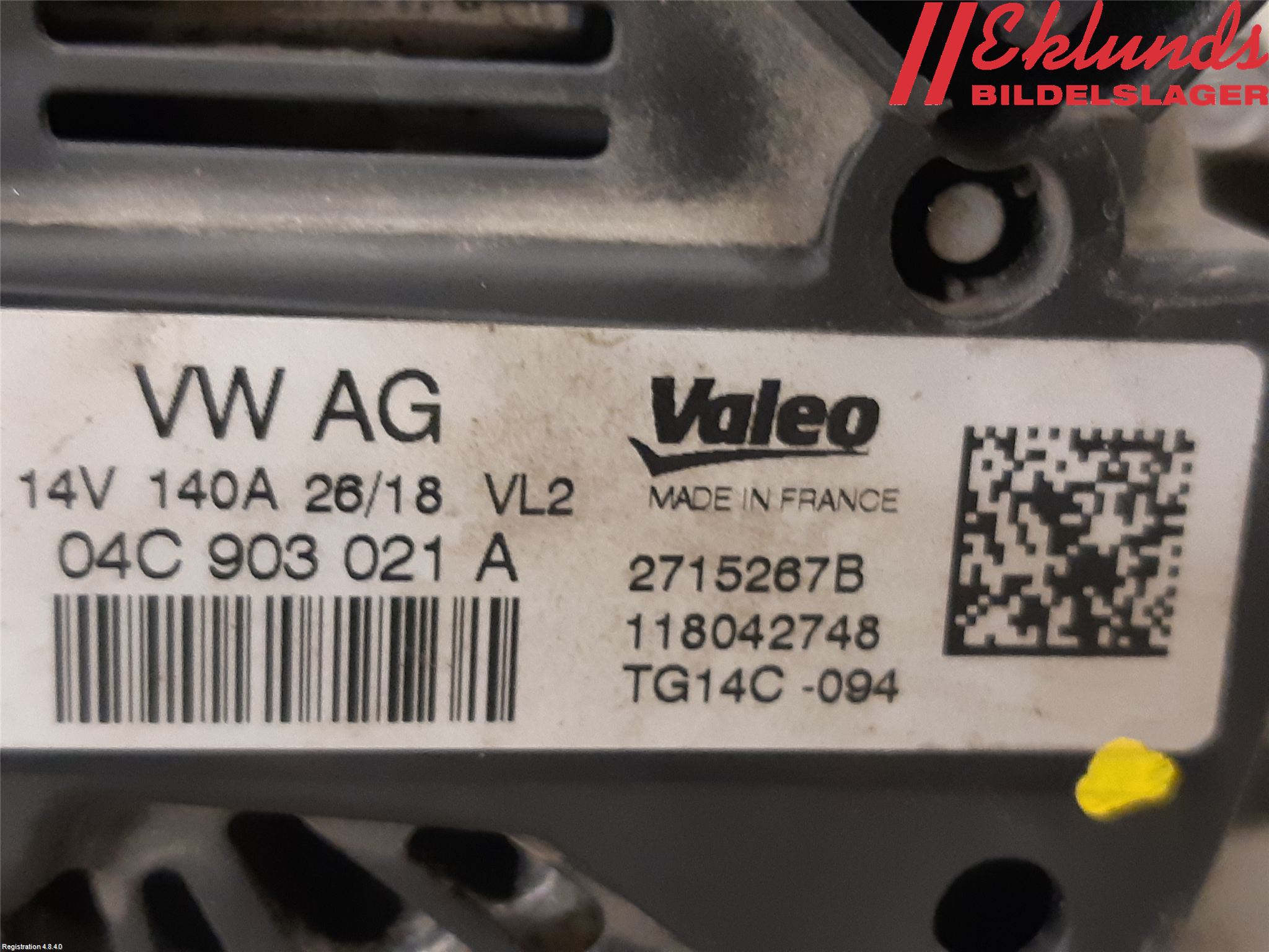 Volkswagen VW GOLF / E-GOLF VII 13-20 Generator