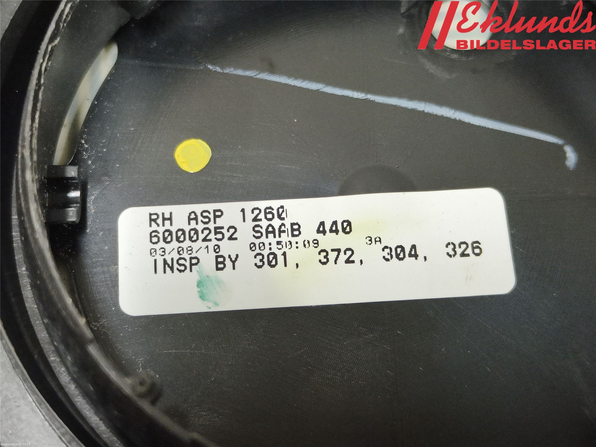 Saab 9-3 VER2/VER3 08-15 Spegelglas Hö