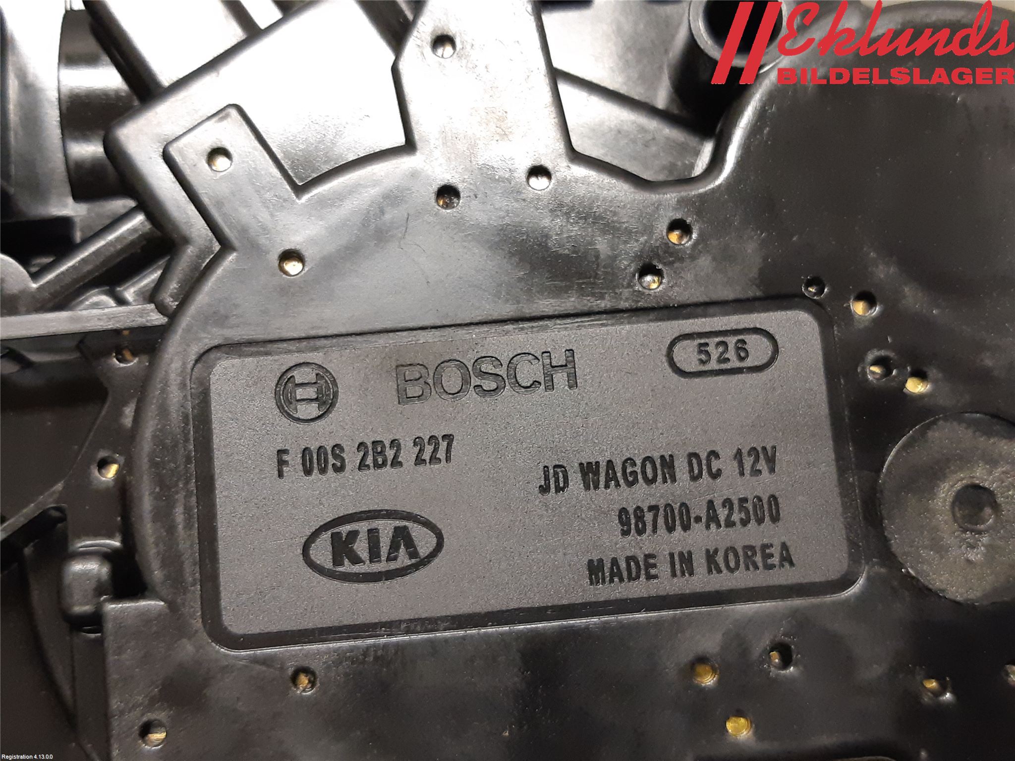 Kia CEED 12-18 Torkarmotor Baklucka
