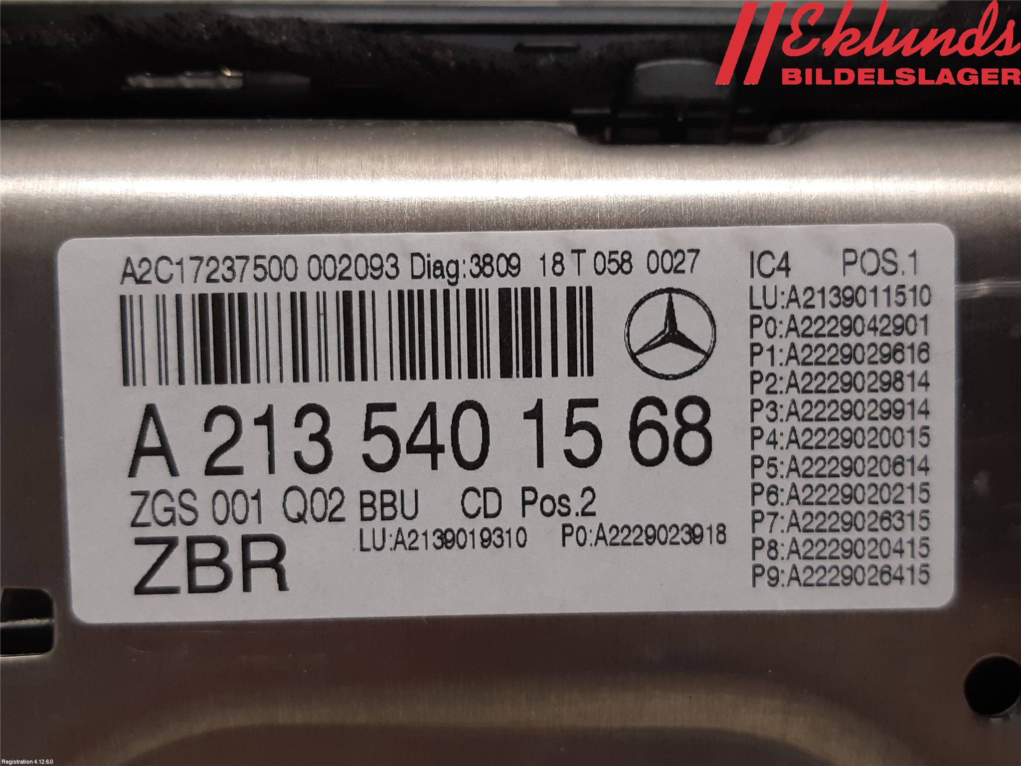 Mercedes-Benz MB E-KLASS (W213) 16-23 Instrument Komb