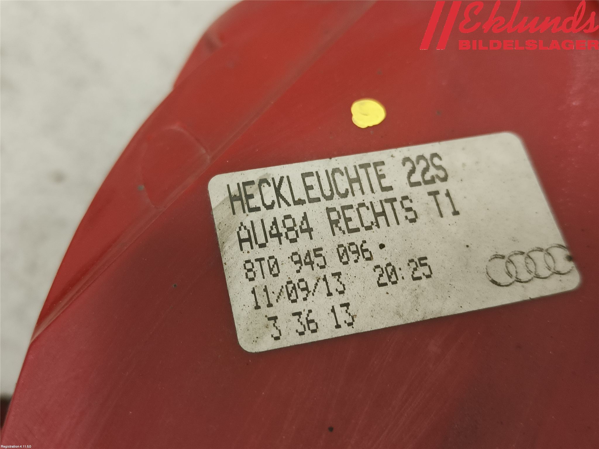 Audi A5 07-16 Bakljus Höger