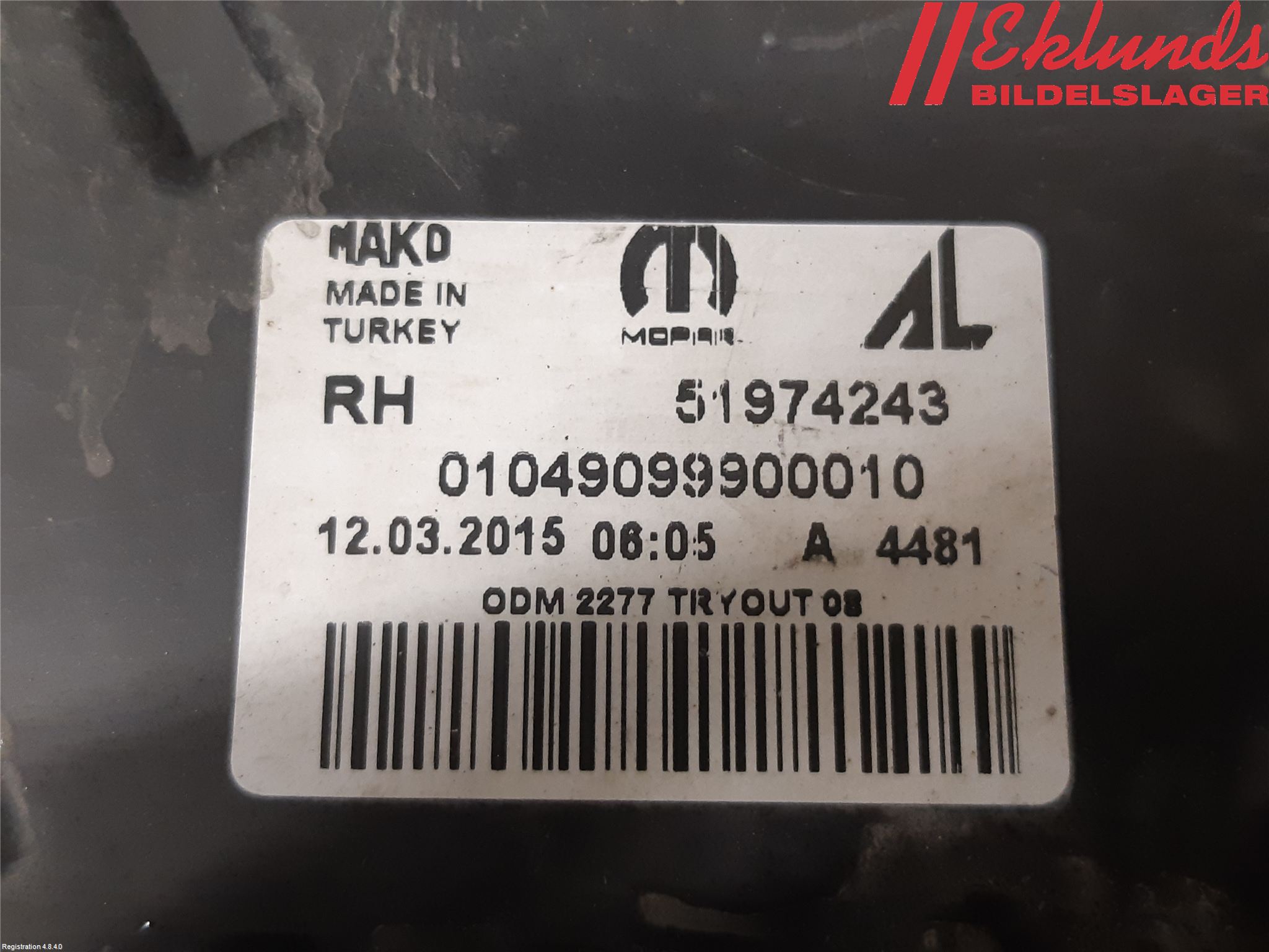 Fiat DOBLO CARGO Strålkastare Höger