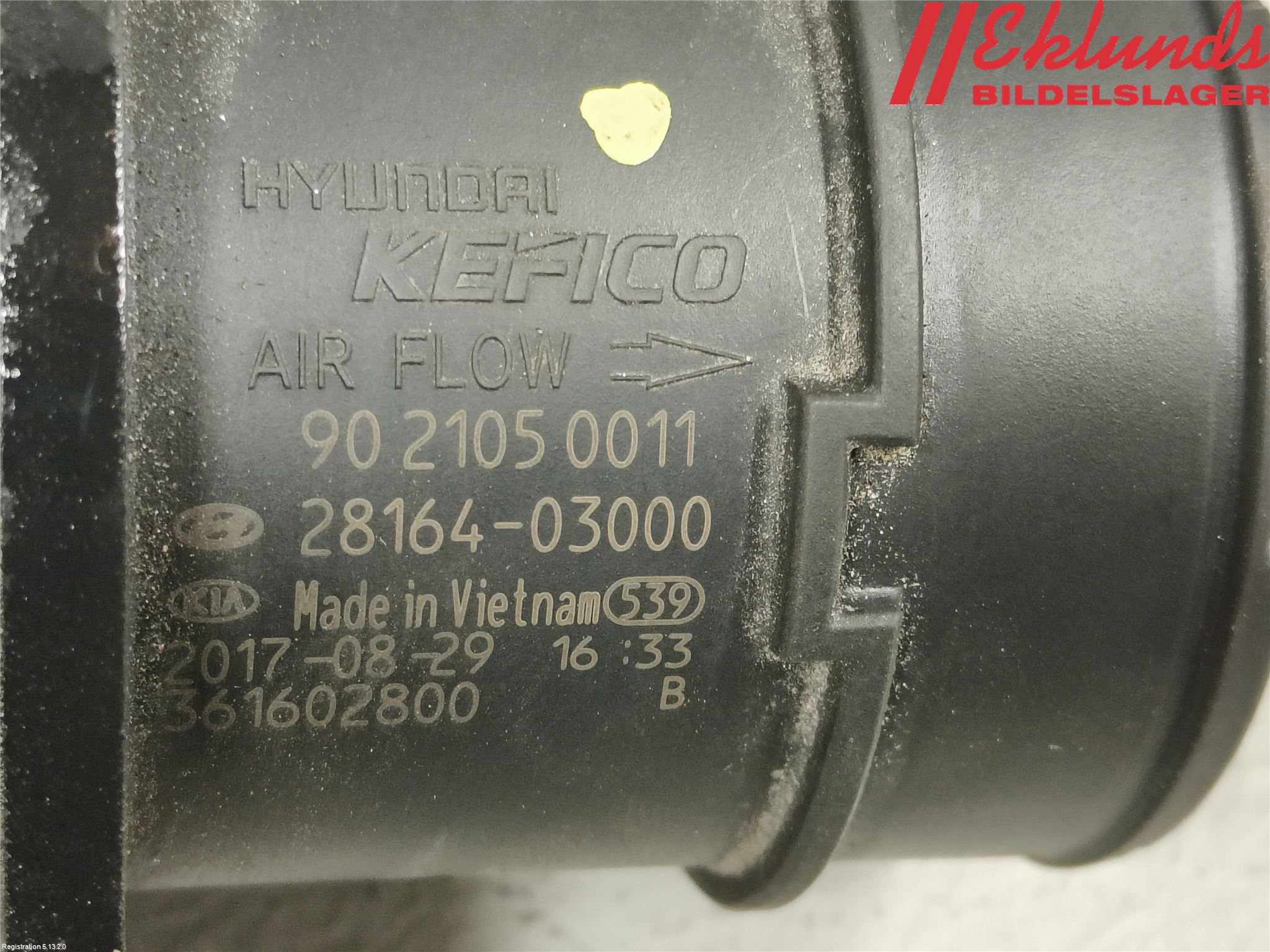 Kia NIRO (DE) 17-22 Injluftmassamätare