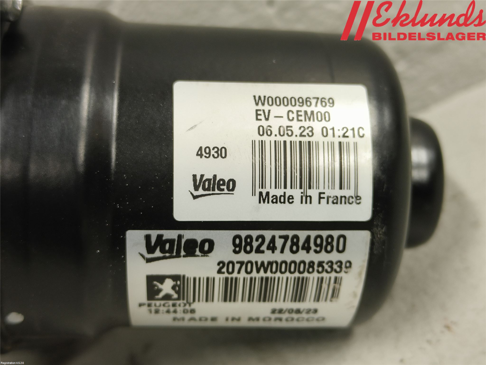 Peugeot 2008/E-2008 20- Torkarmotor Vindruta