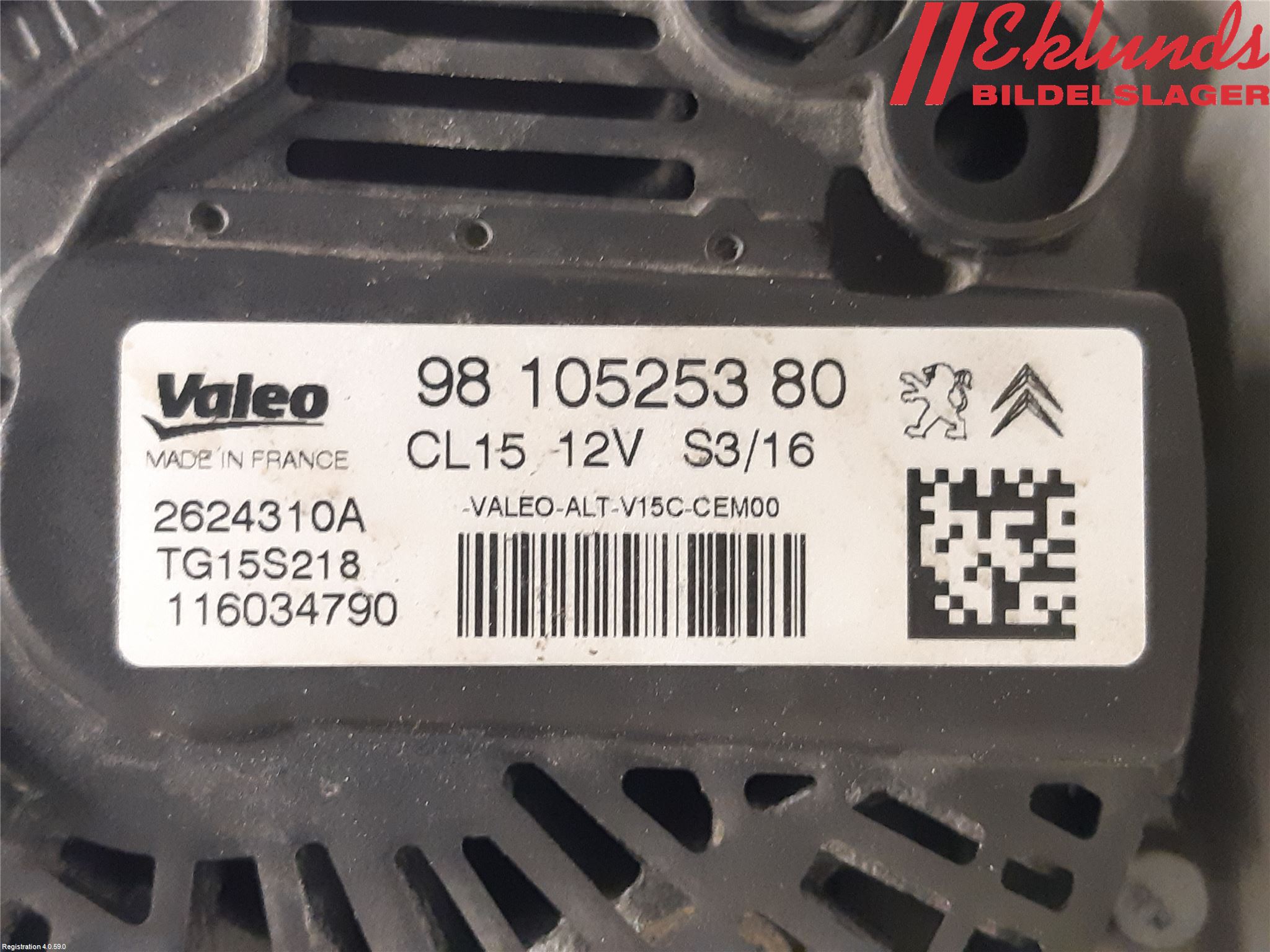 Citroen BERLINGO 08-18 Generator