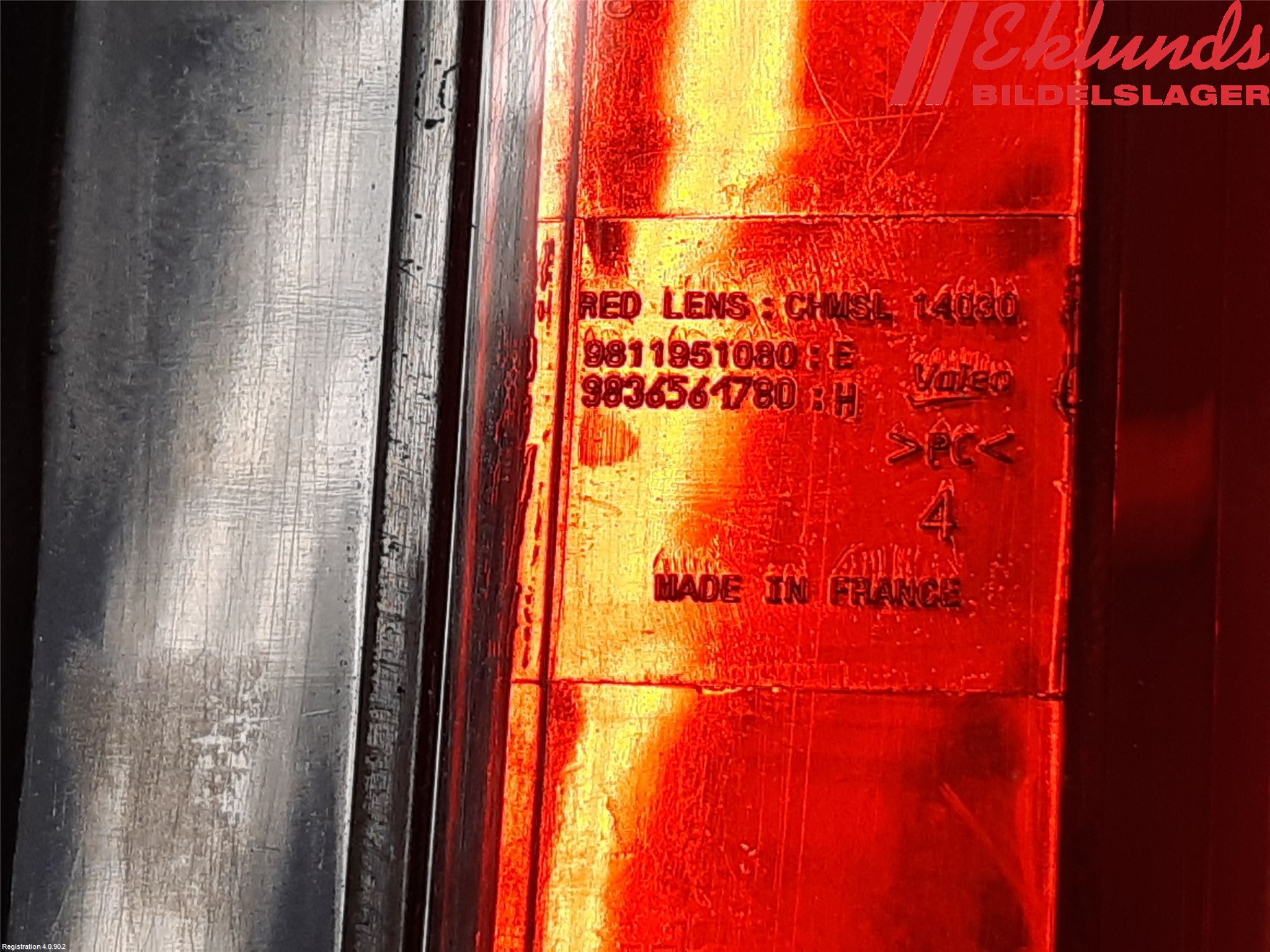 Peugeot 2008/E-2008 20- Bromsljus Bakruta