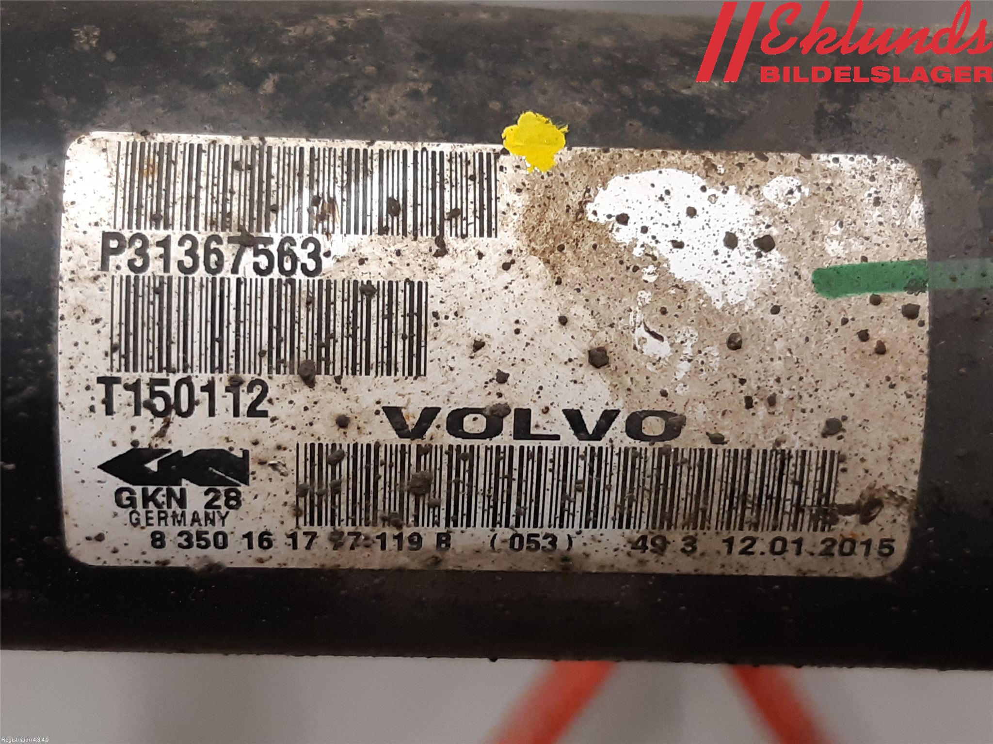 Volvo XC60 14-17 Drivaxel Fram Höger