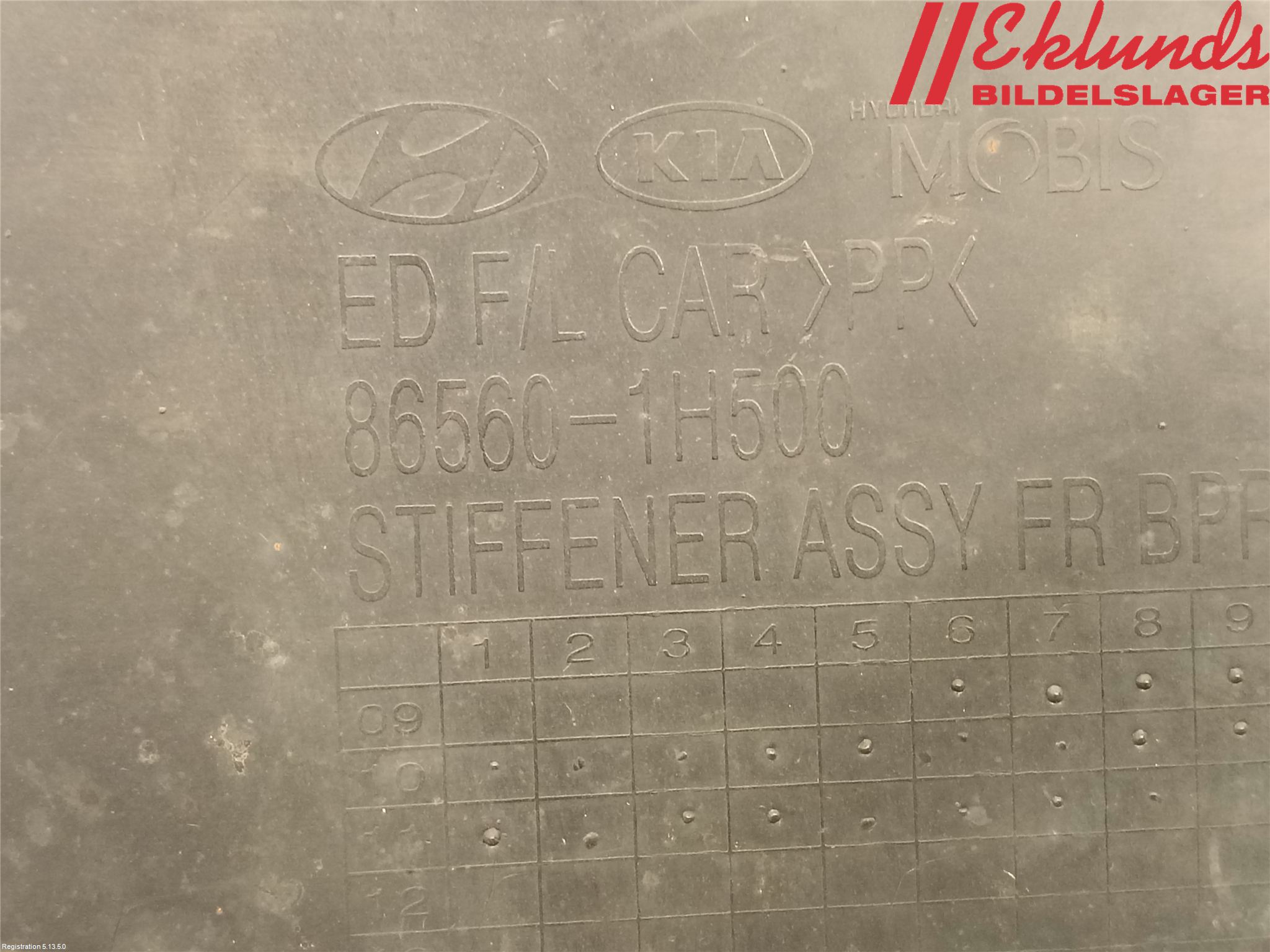 Kia CEED 06-12 Hasplåt Plåt-Plast