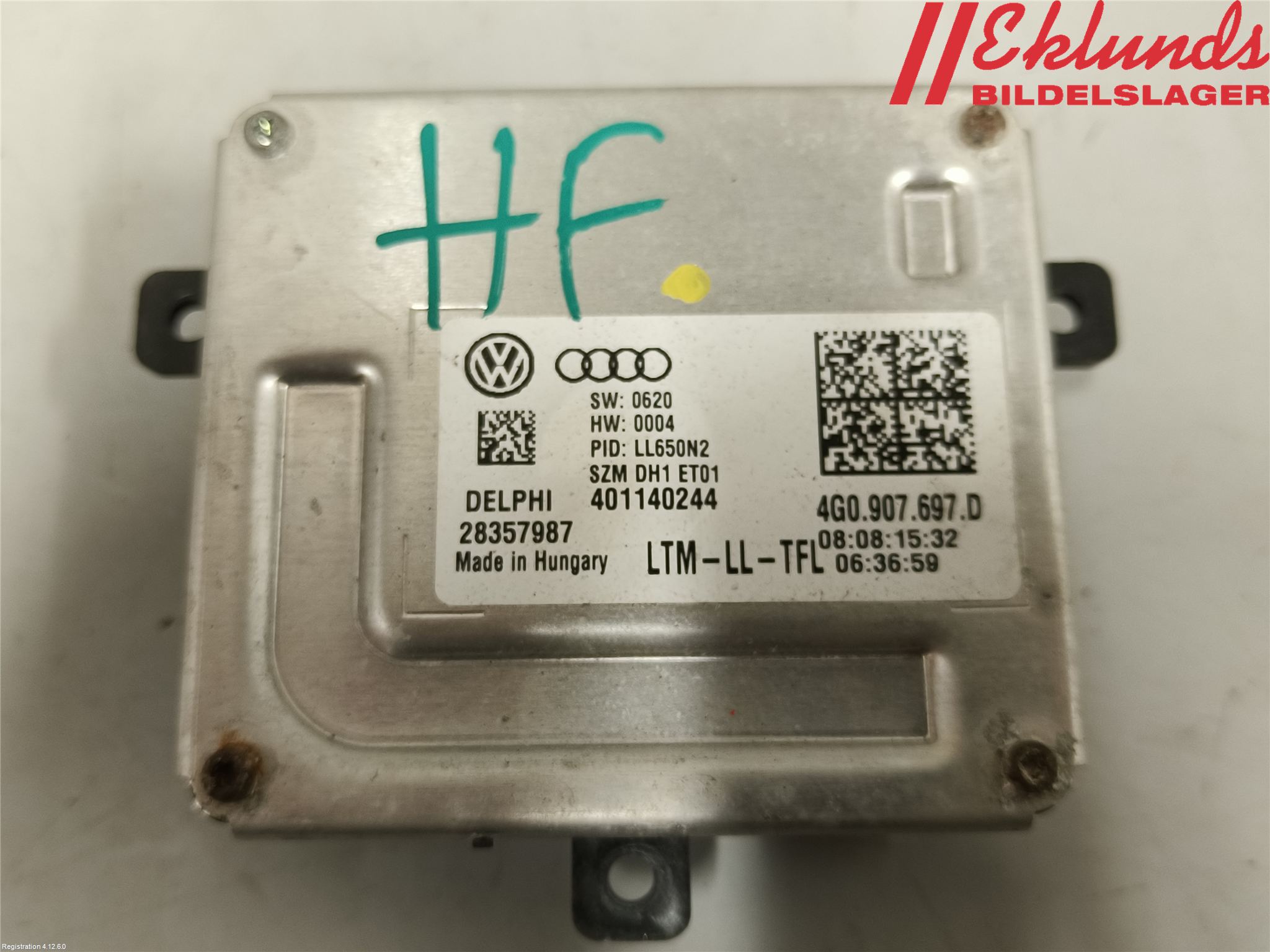 Audi A4 12-15 Styrenhet Strålkastare