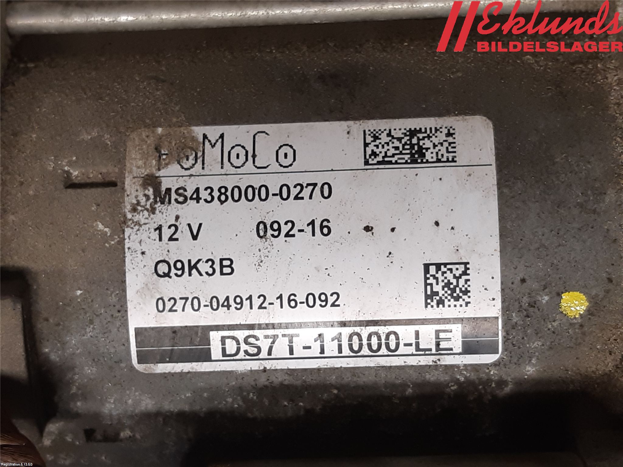 Ford MONDEO 15-22 Startmotor Diesel