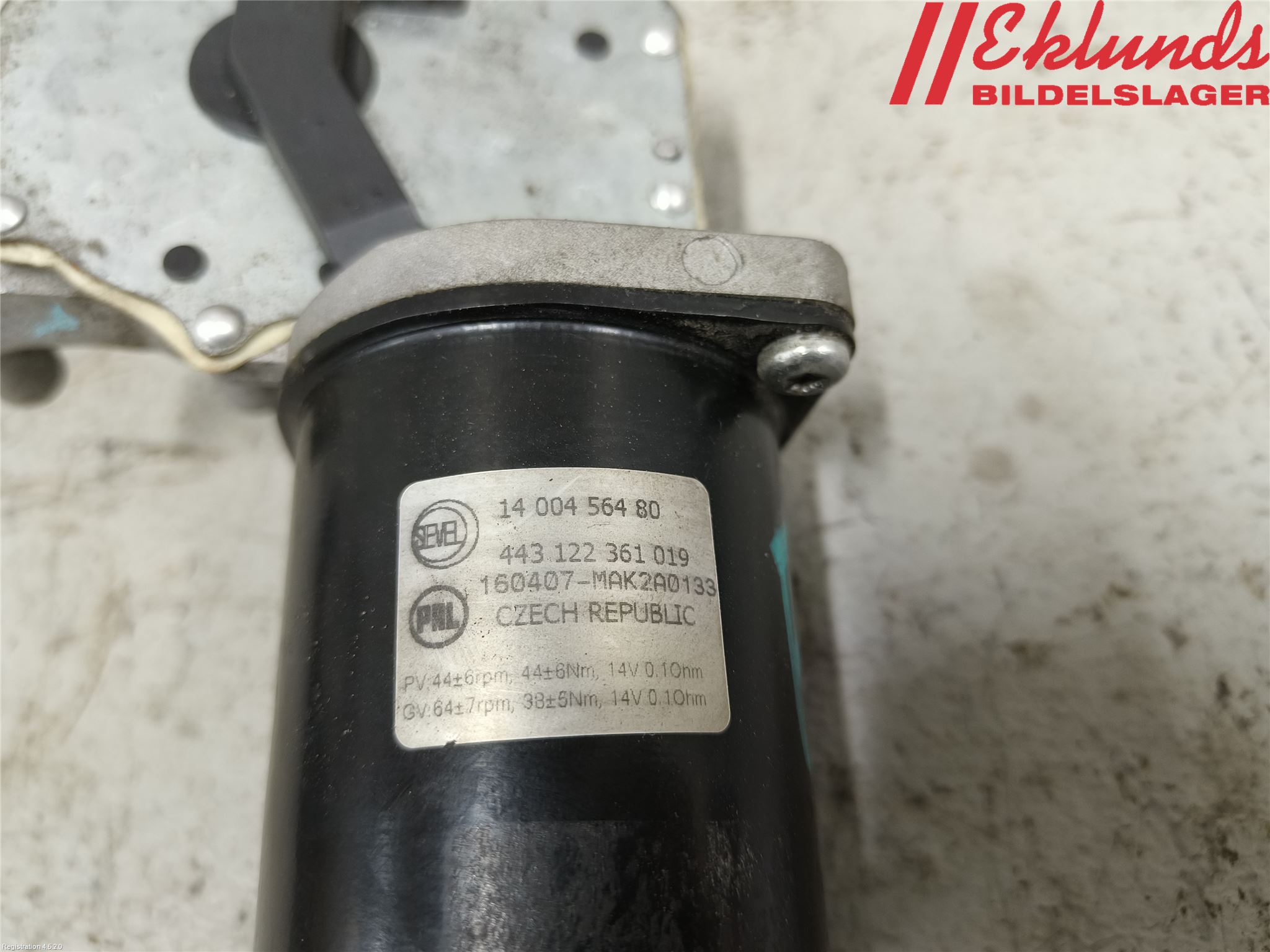 Peugeot EXPERT 15-16 Torkarmotor Vindruta