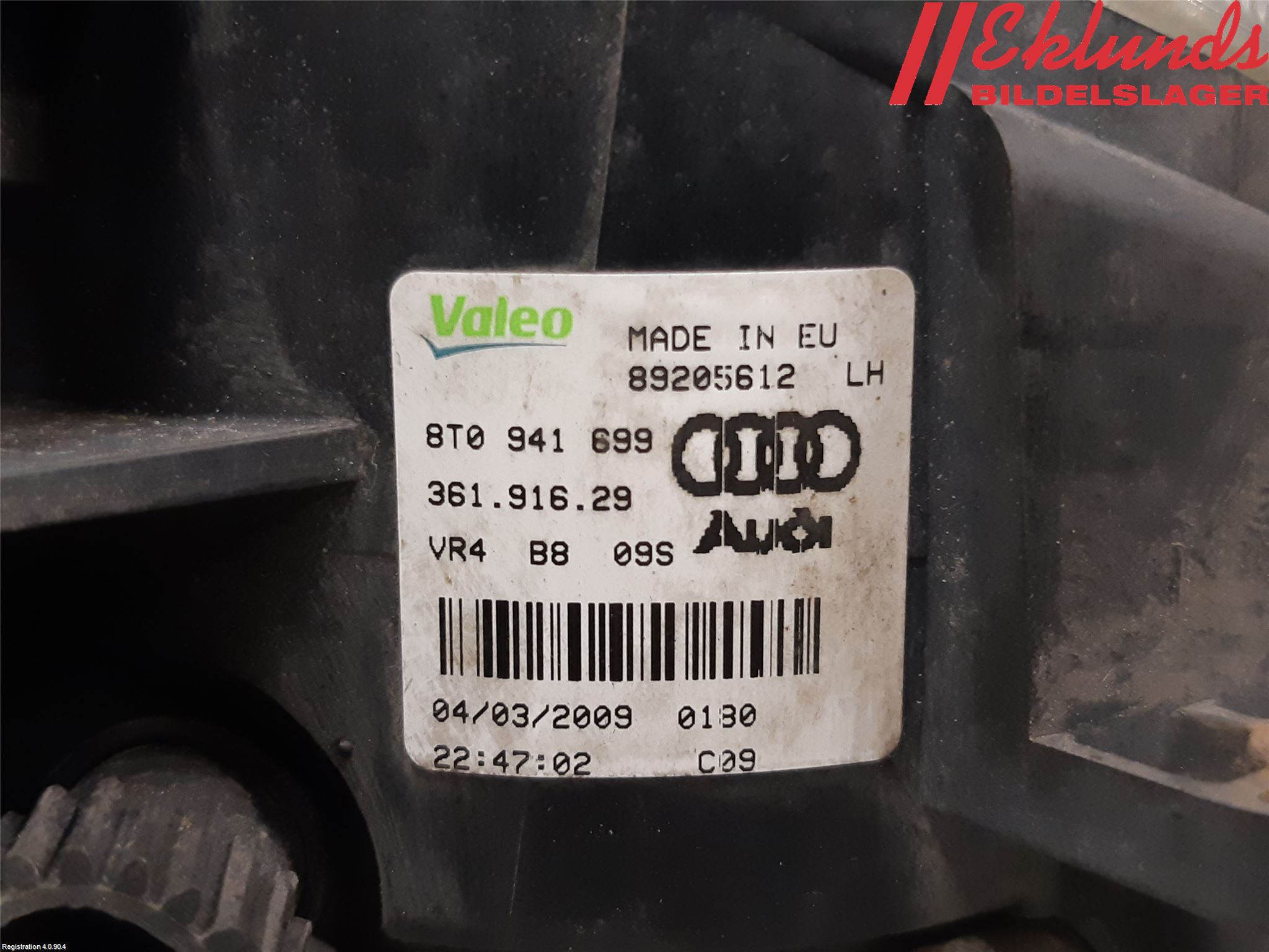 Audi A4/S4 08-11 Dimljus-Varselljus Fram