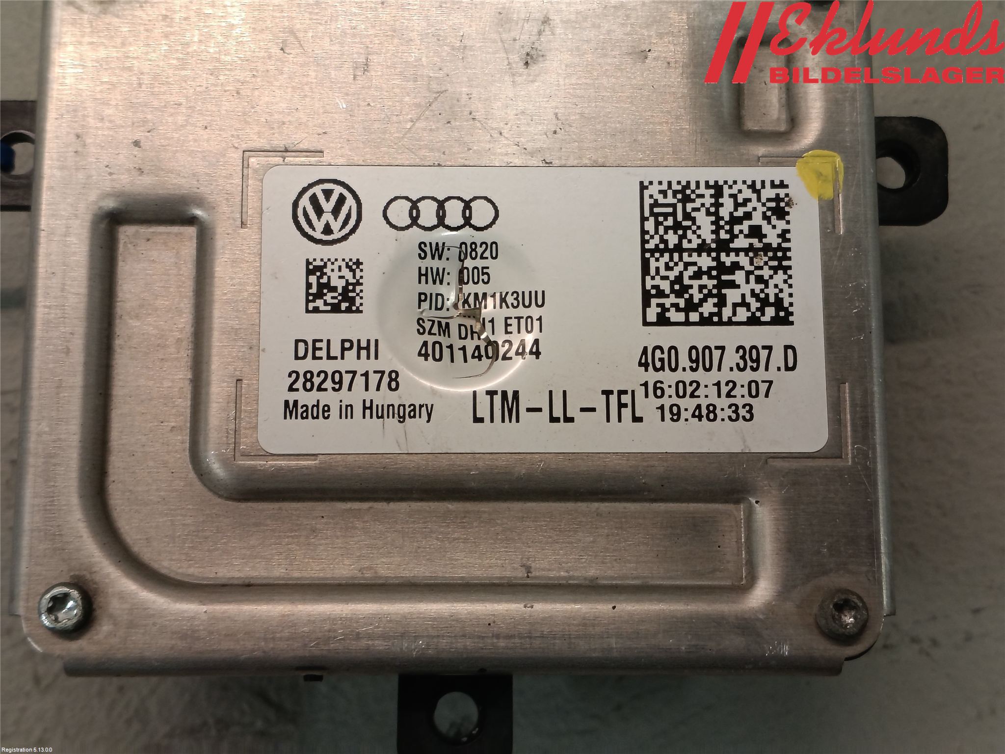 Audi A6/S6 4G 11-18 Styrenhet Strålkastare