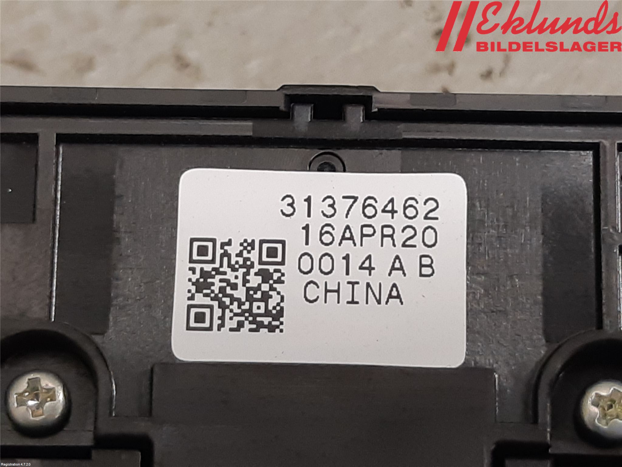 Volvo XC90/RECHARGE 16- Strömställare Stolminne