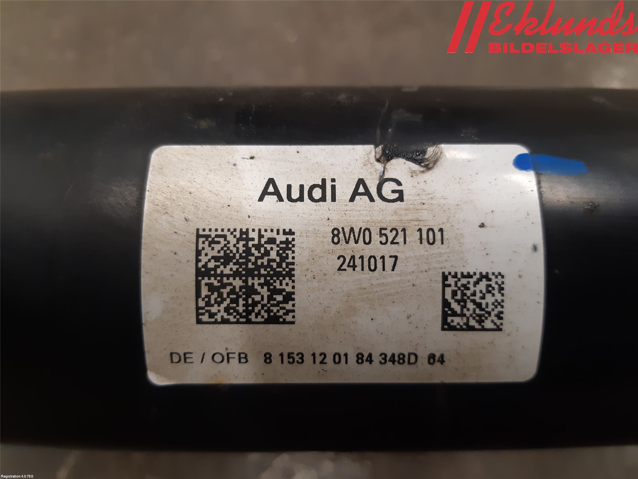 Audi A4/S4 B9 16-19 Mellanaxel Komp