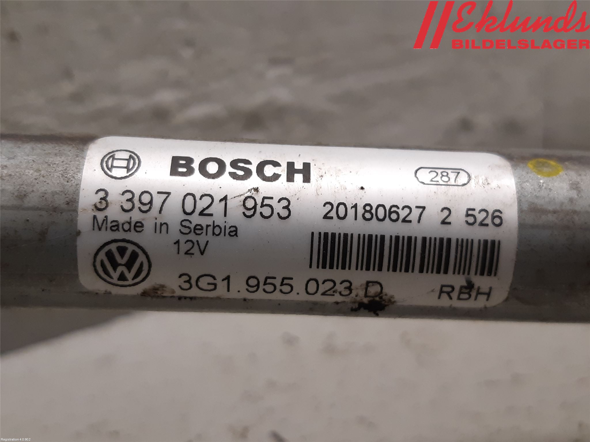 Volkswagen VW PASSAT 15-19 Torkarmekanism Vindruta