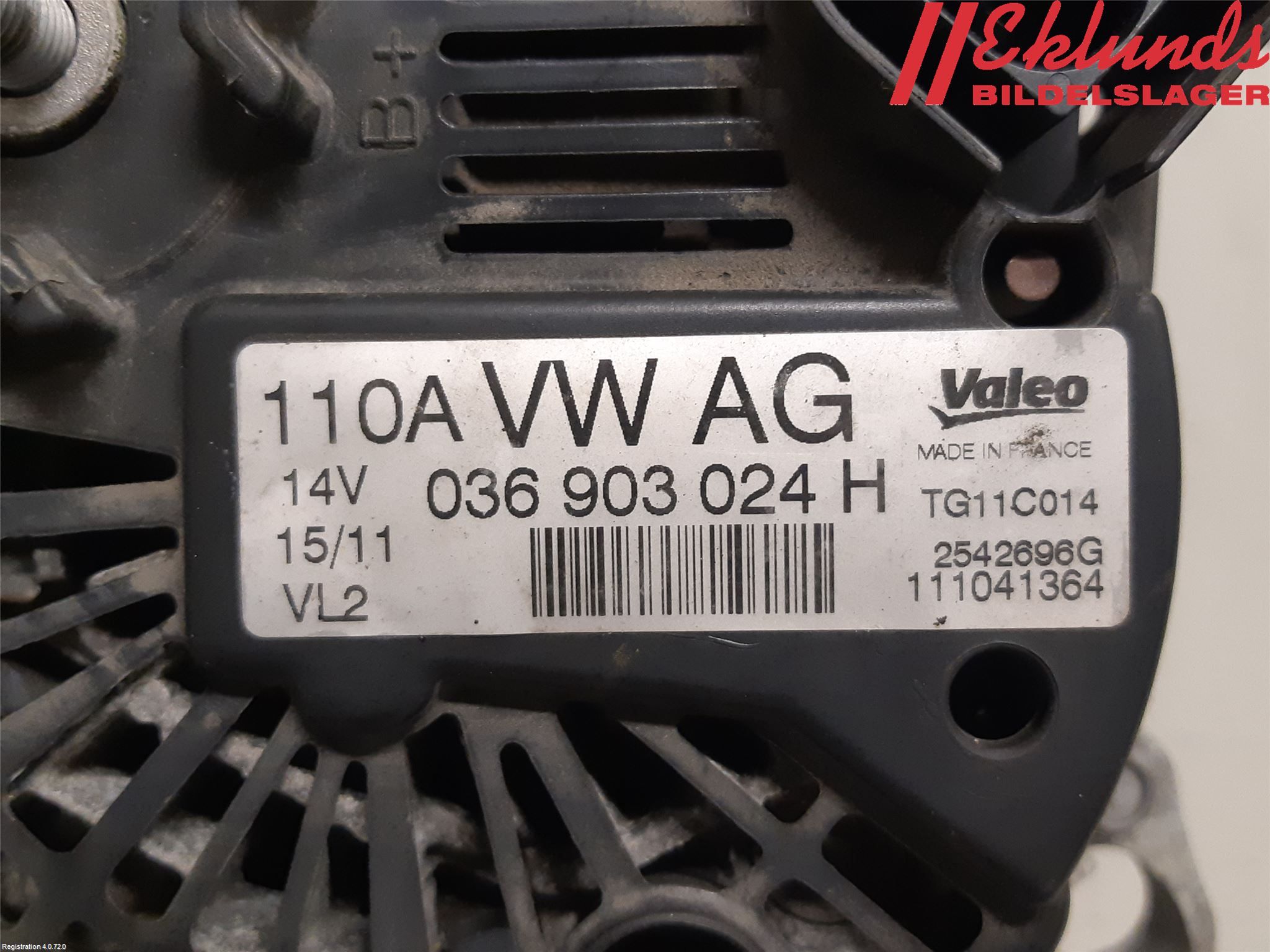 Volkswagen VW POLO 10-17 Generator
