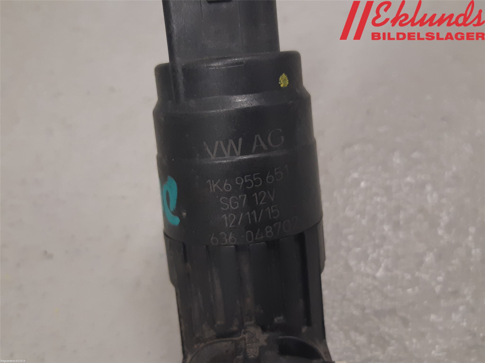 Volkswagen VW GOLF / E-GOLF VII 13-20 Spolarpump Vindruta