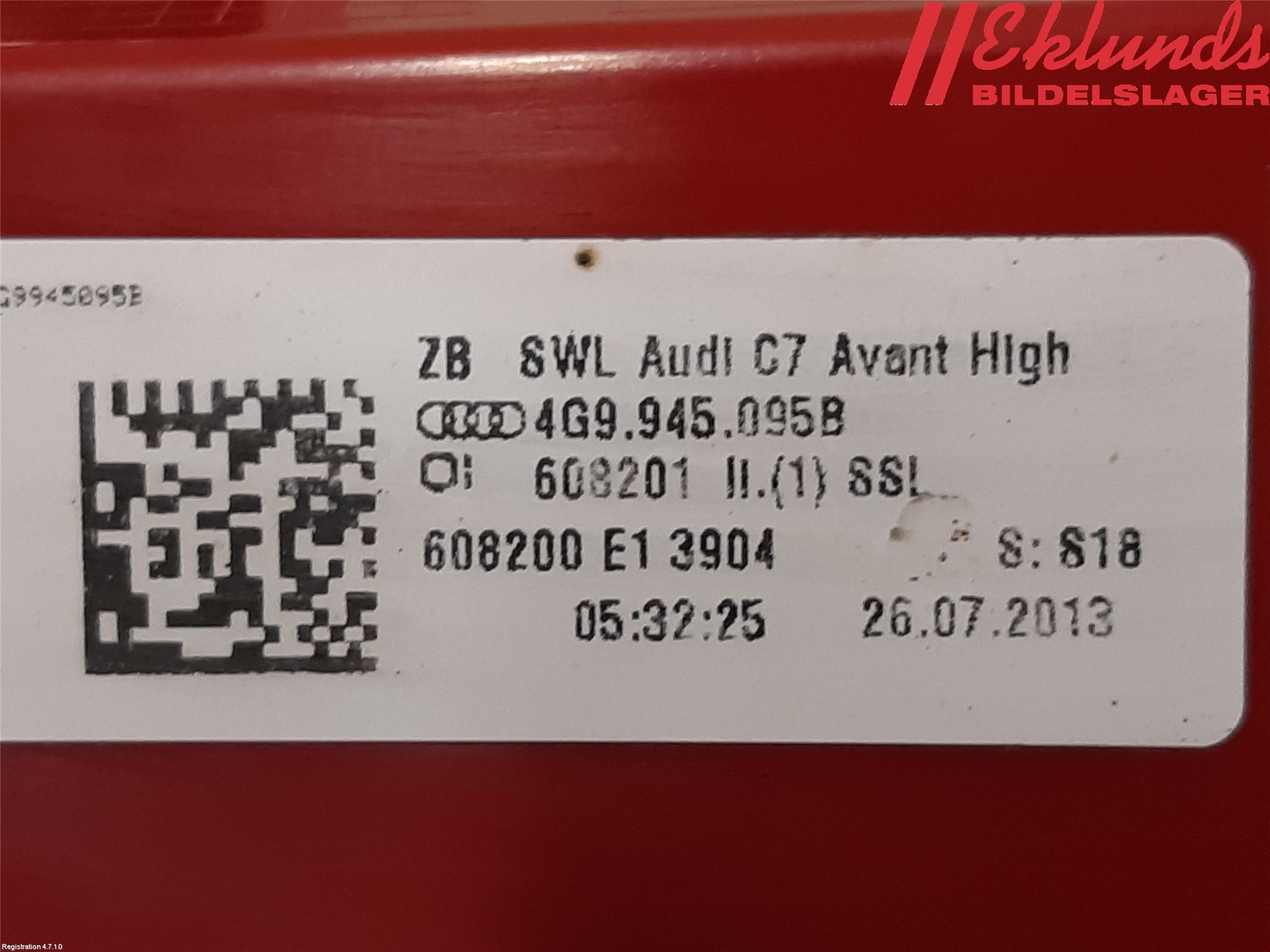 Audi A6/S6 4G 11-18 Bakljus Vänster