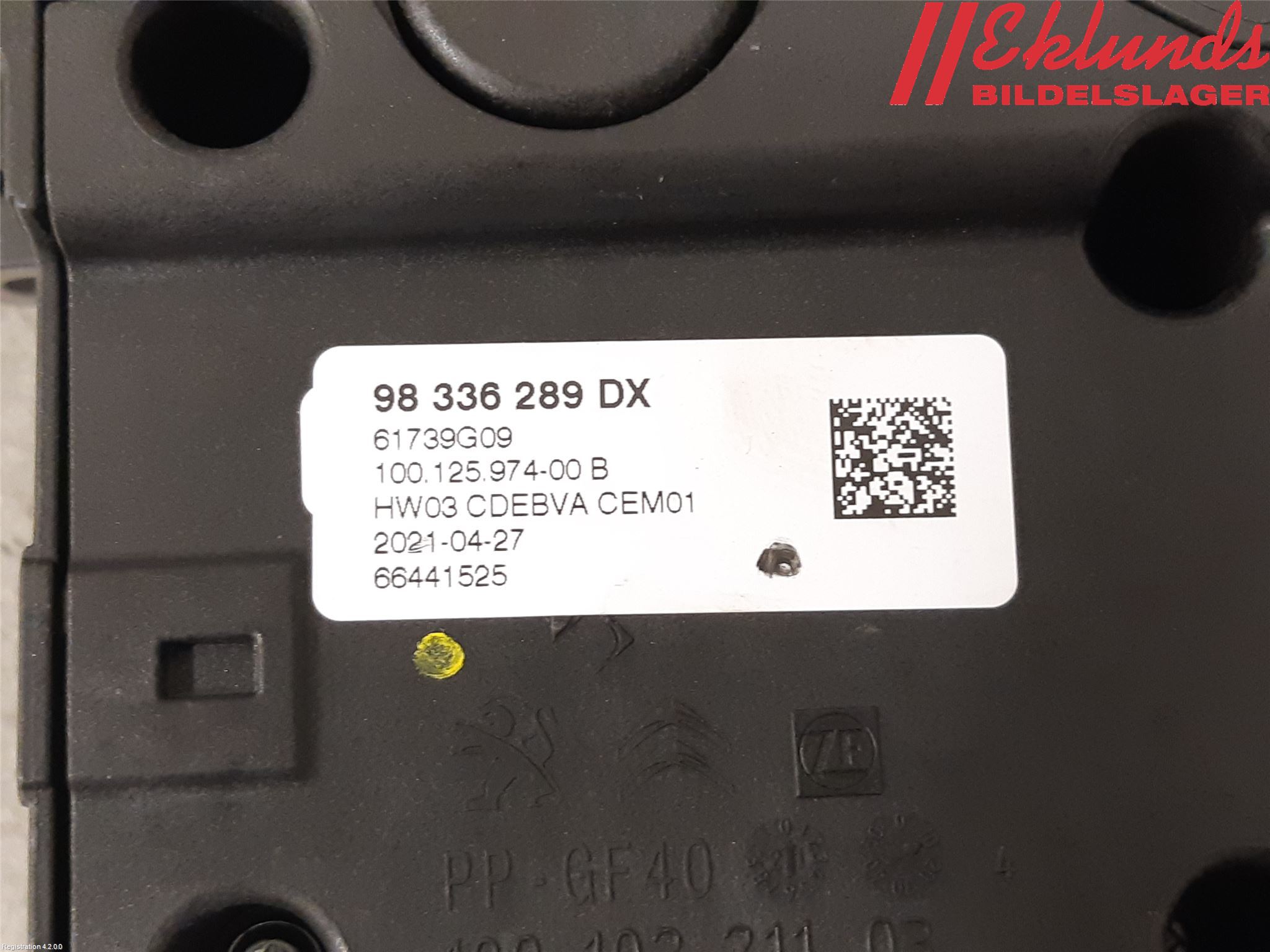 Peugeot 2008/E-2008 20- Växelspak