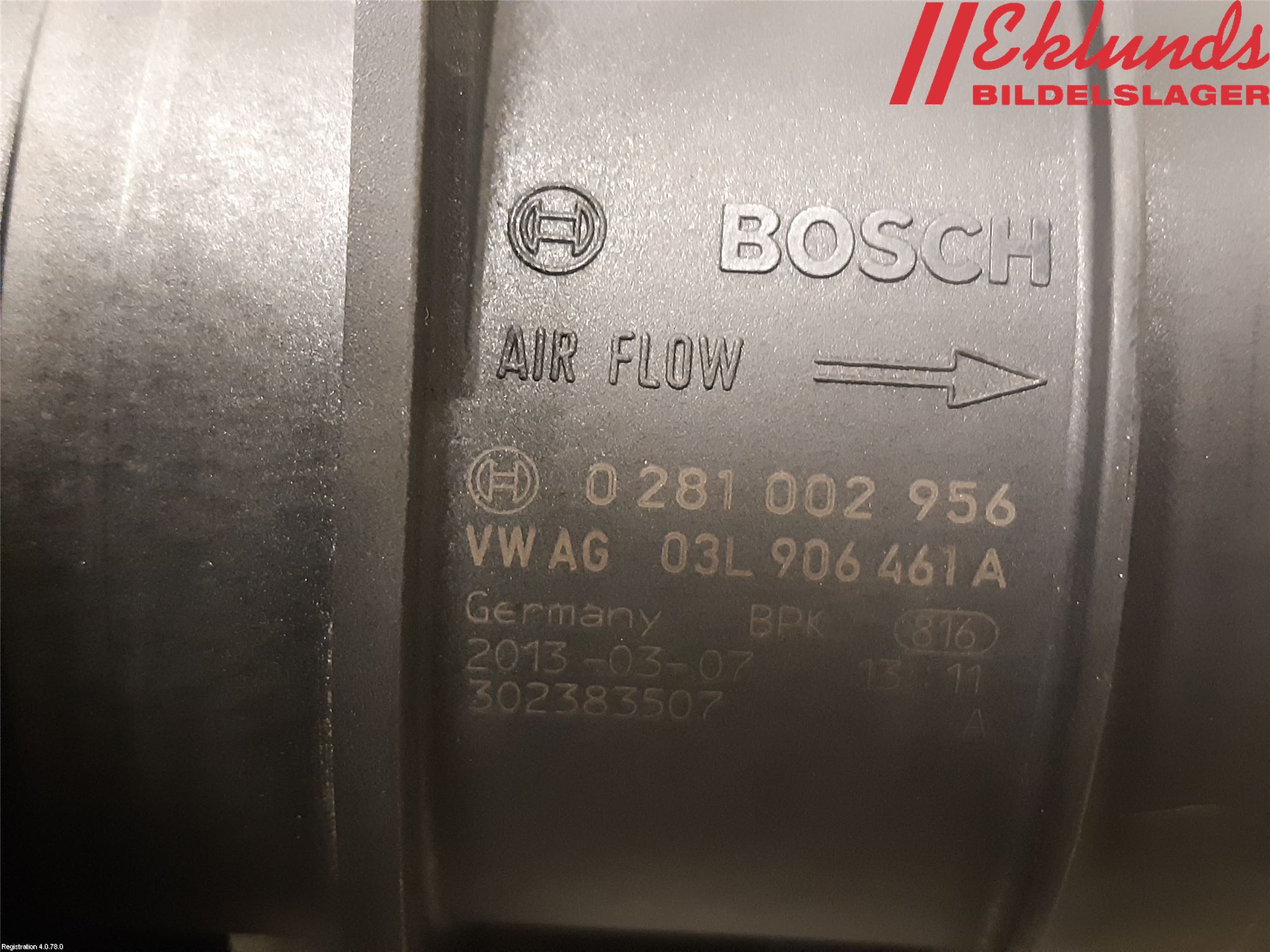 Audi A4 ALLROAD 09-16 Injluftmassamätare