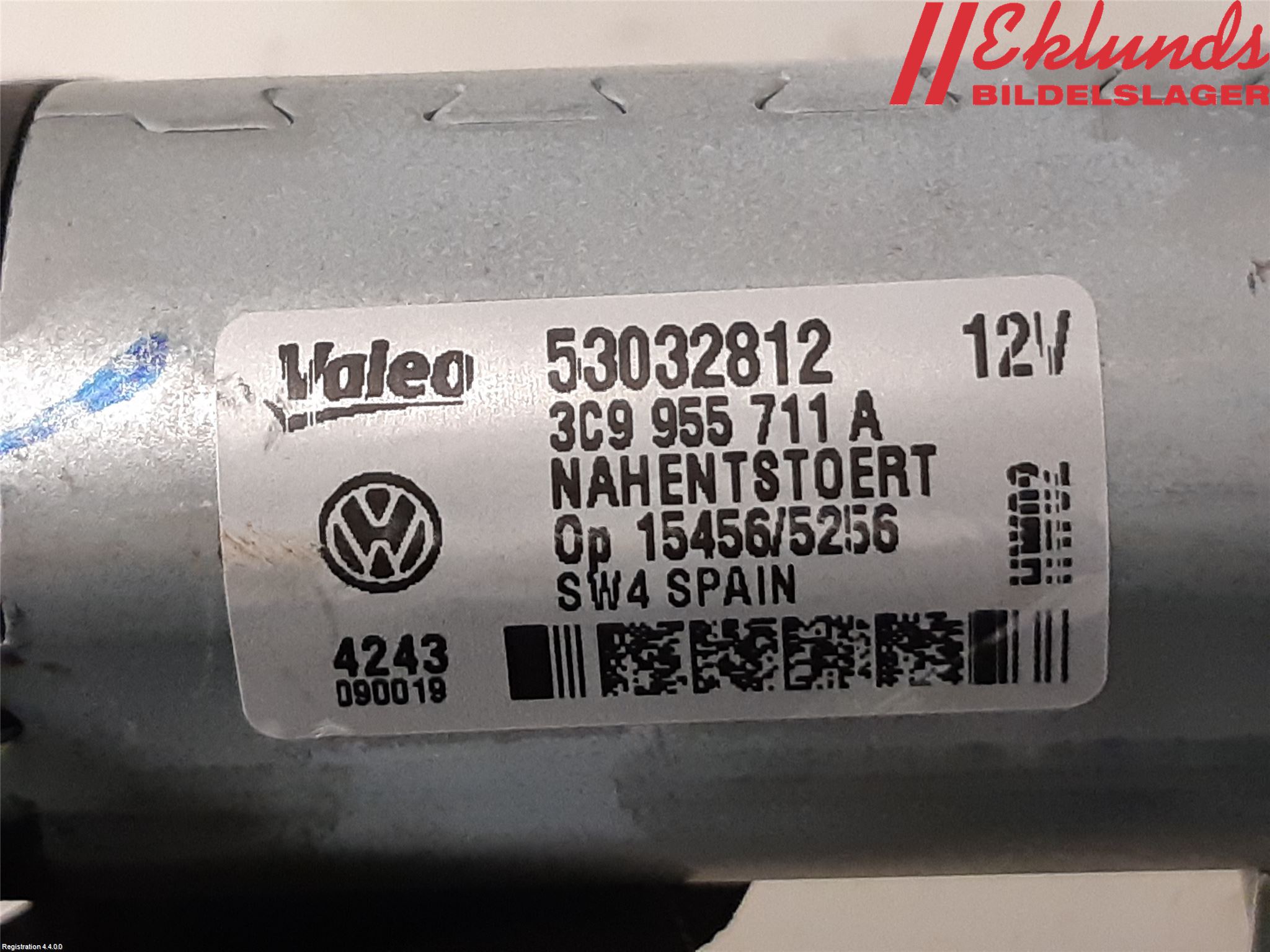 Volkswagen VW PASSAT 11-14 Torkarmotor Baklucka