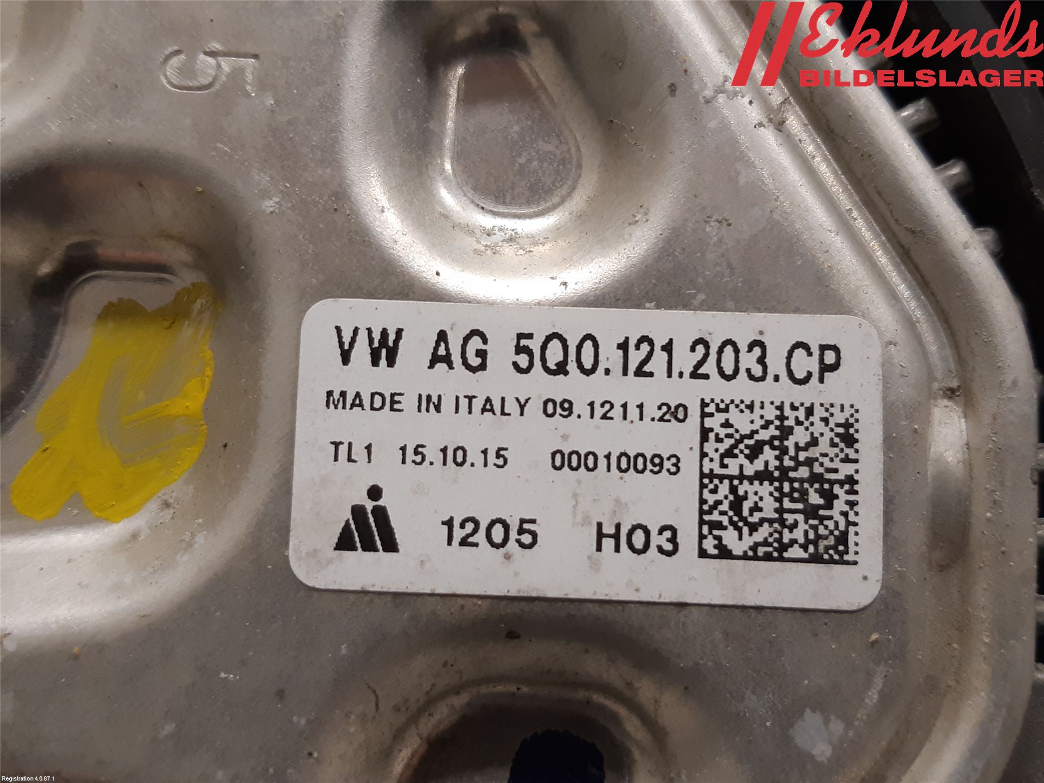 Volkswagen VW PASSAT 15-19 Kylfläkt El
