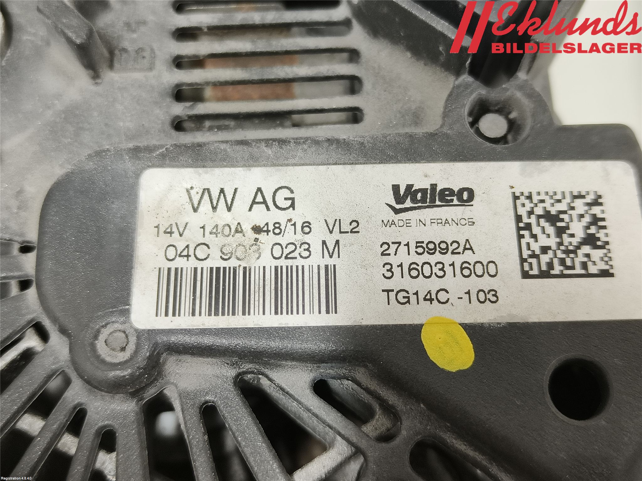 Volkswagen VW GOLF / E-GOLF VII 13-20 Generator
