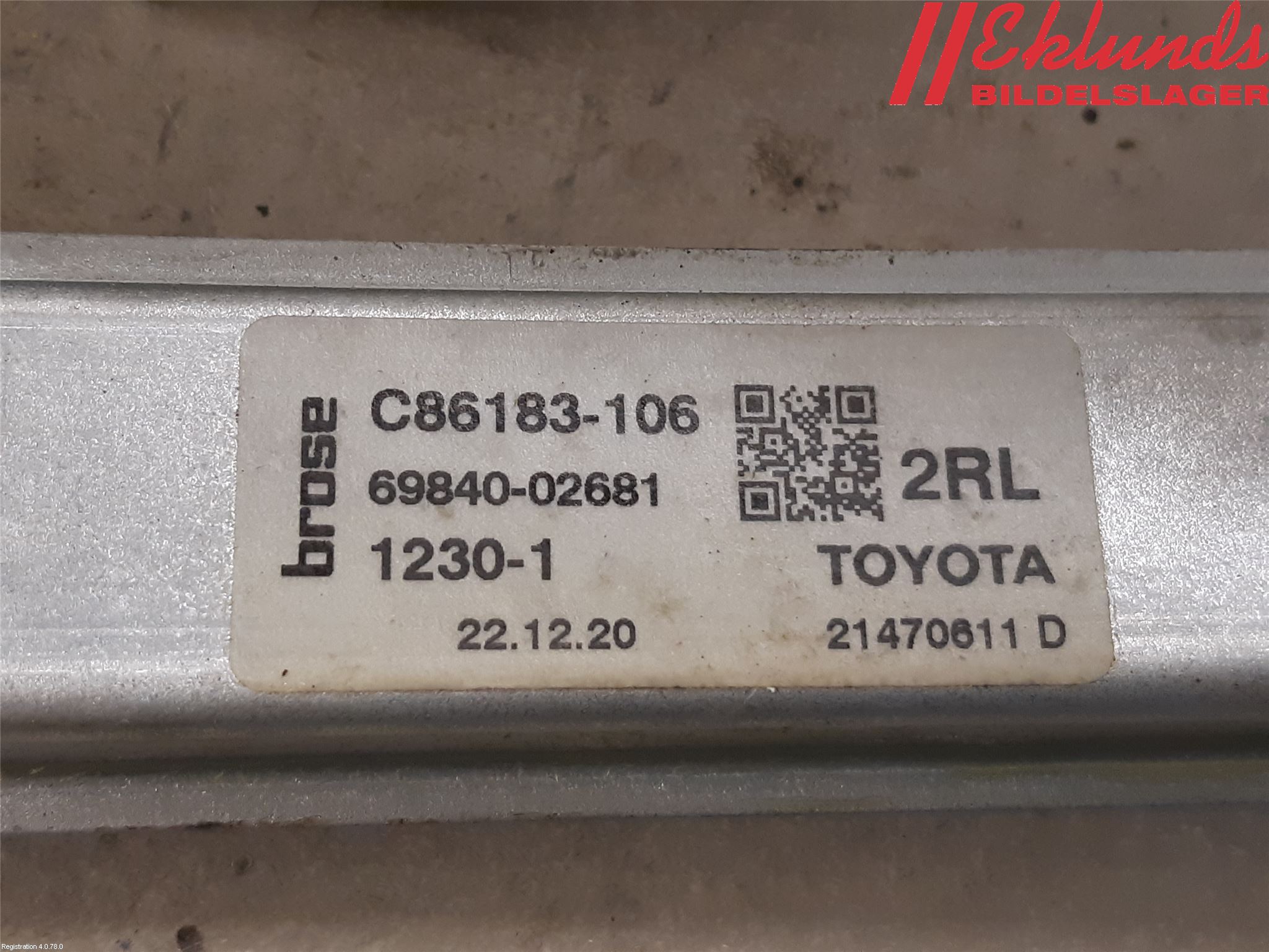 Toyota COROLLA 19- Fönsterhiss El Kompl
