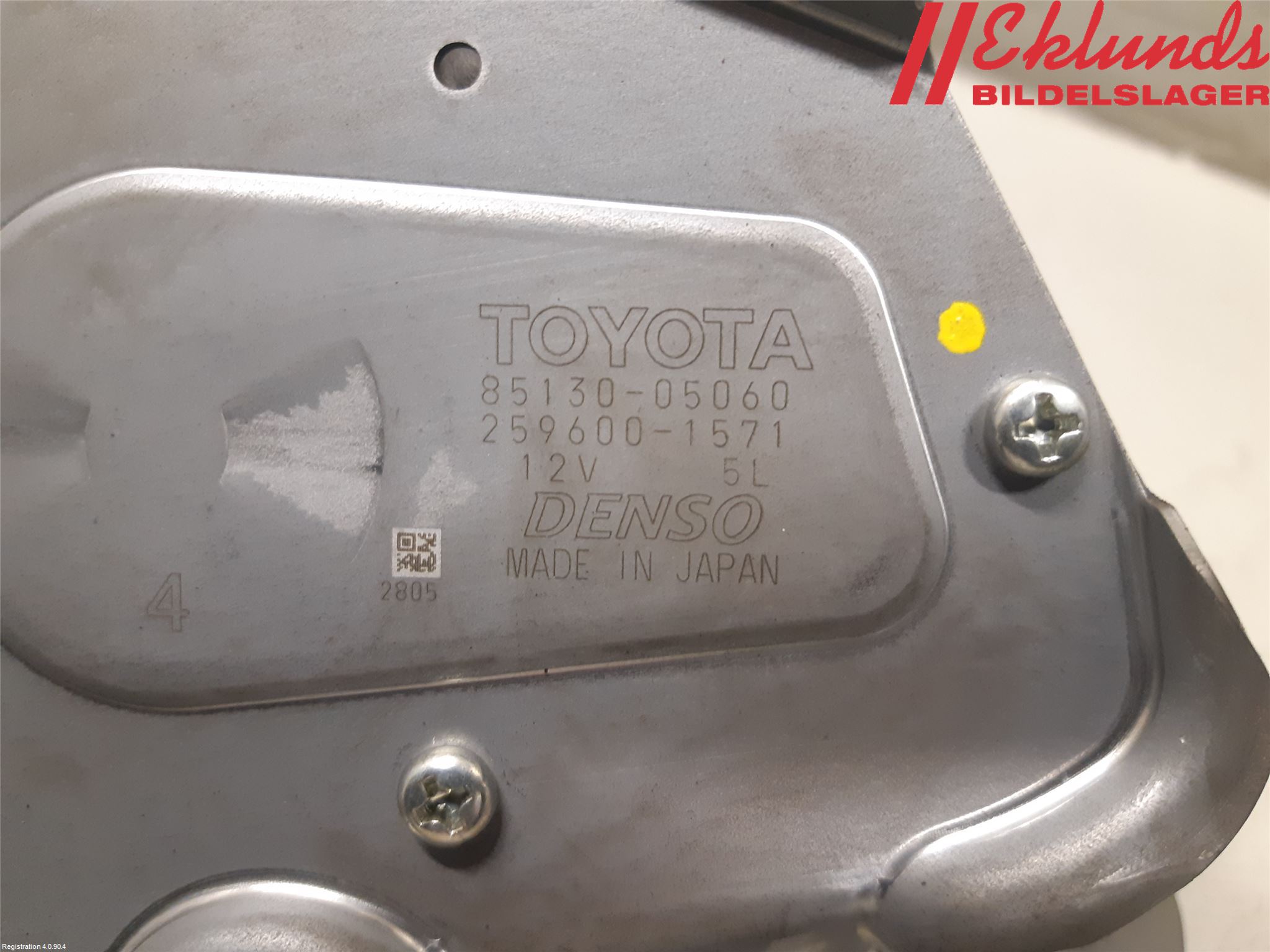 Toyota AVENSIS 09-15 Torkarmotor Baklucka