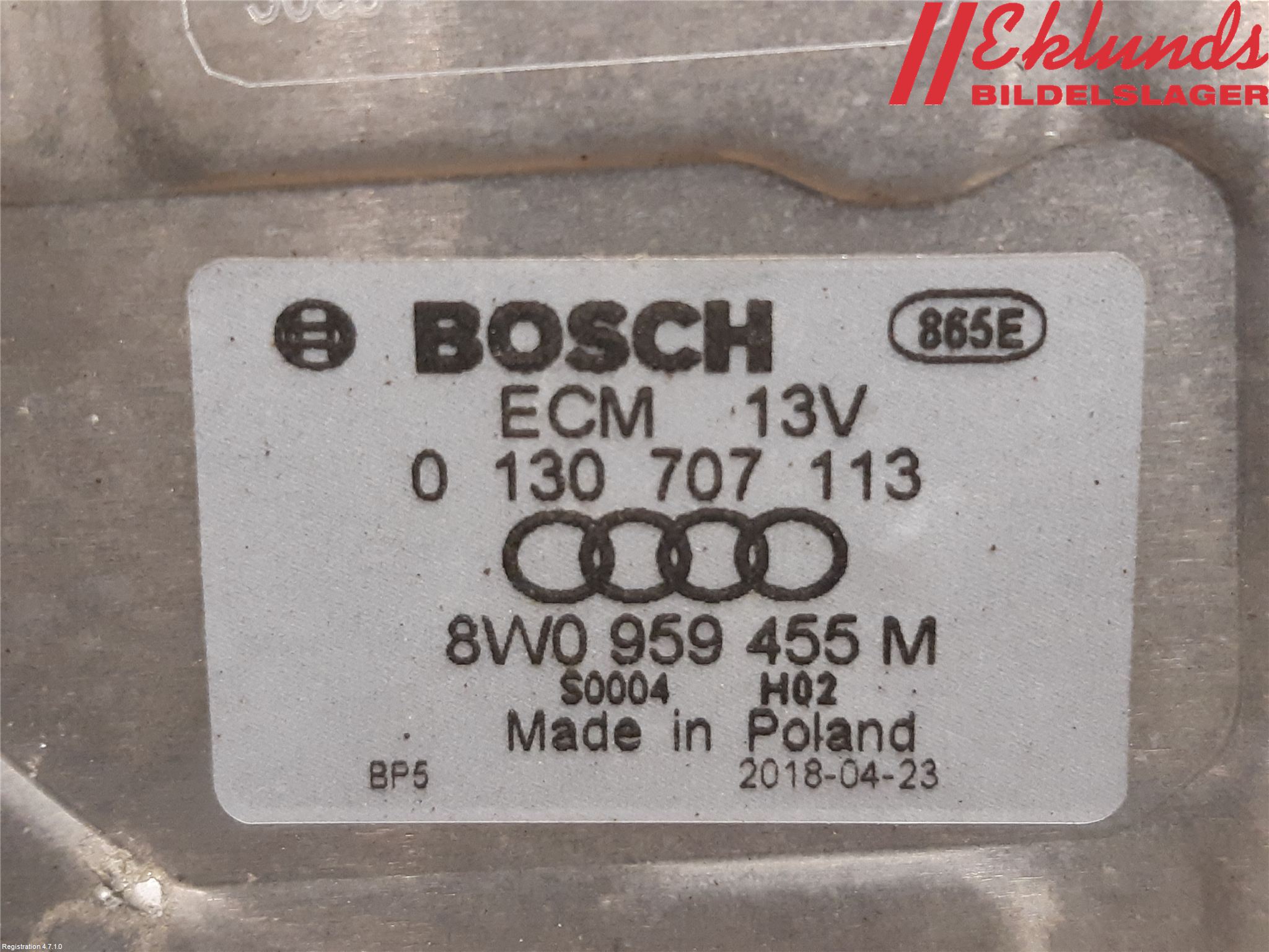 Audi A4/S4 B9 16-19 Kylfläkt El