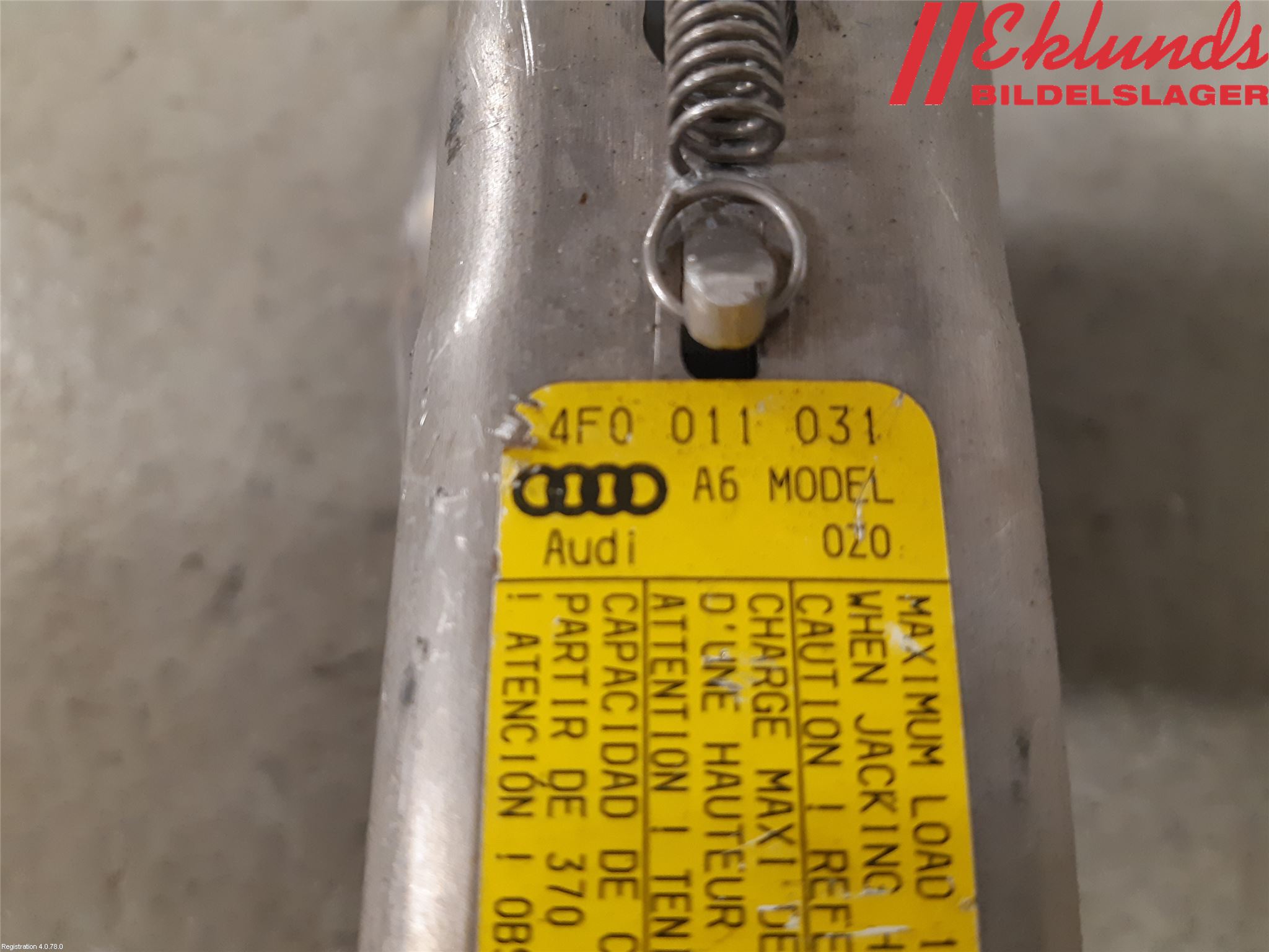 Audi A4/S4 08-11 Domkraft