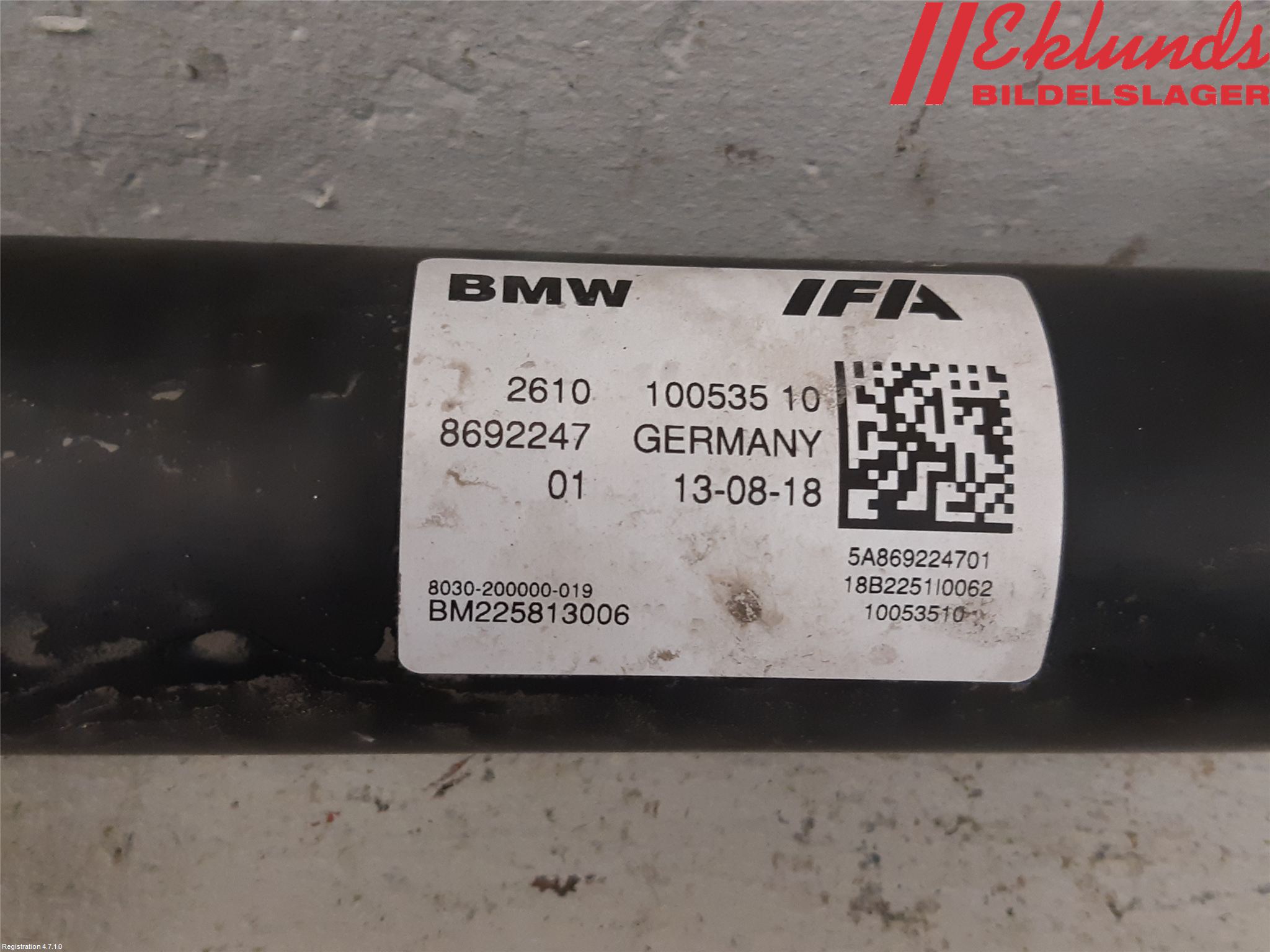 BMW X3 G01 18- Mellanaxel Bakre