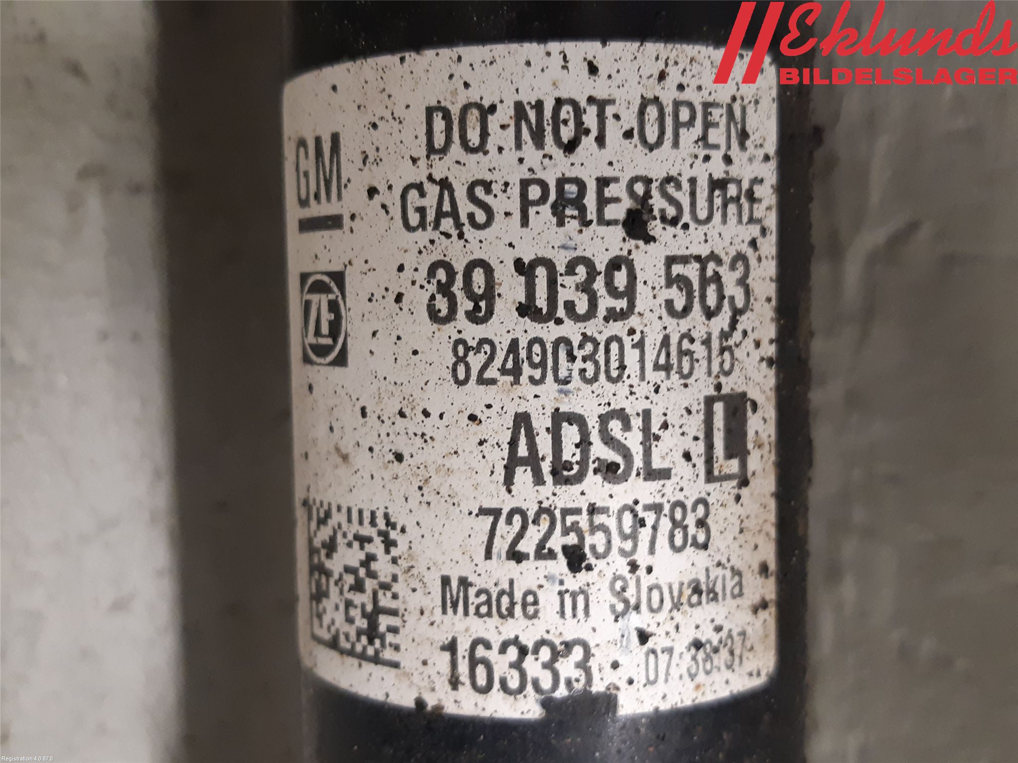 Opel ASTRA K 16-22 Fjäderben Fram Vänster