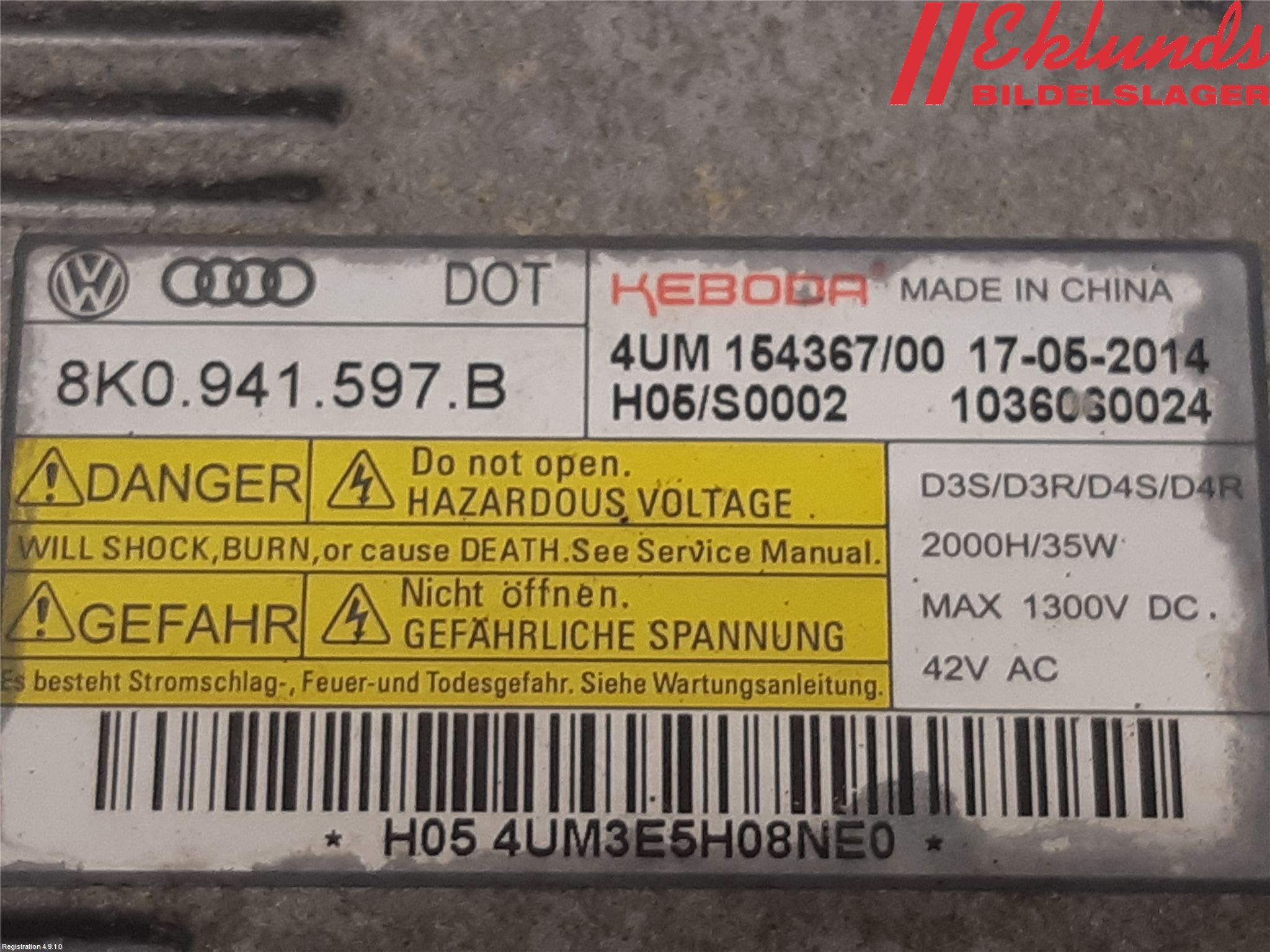 Volkswagen VW PASSAT 11-14 Styrenhet Strålkastare