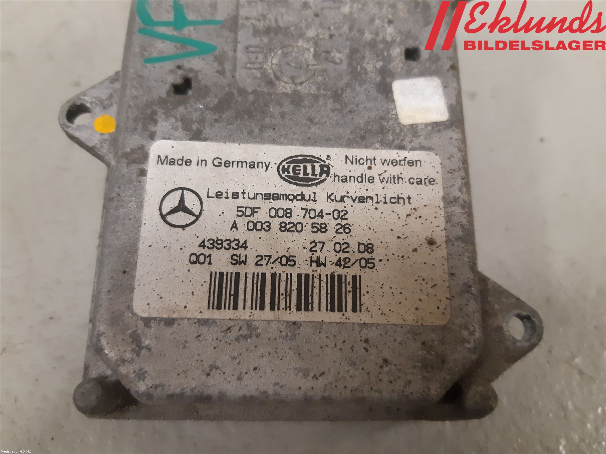 Mercedes-Benz MB CLS (C219) 03-11 Styrenhet Strålkastare