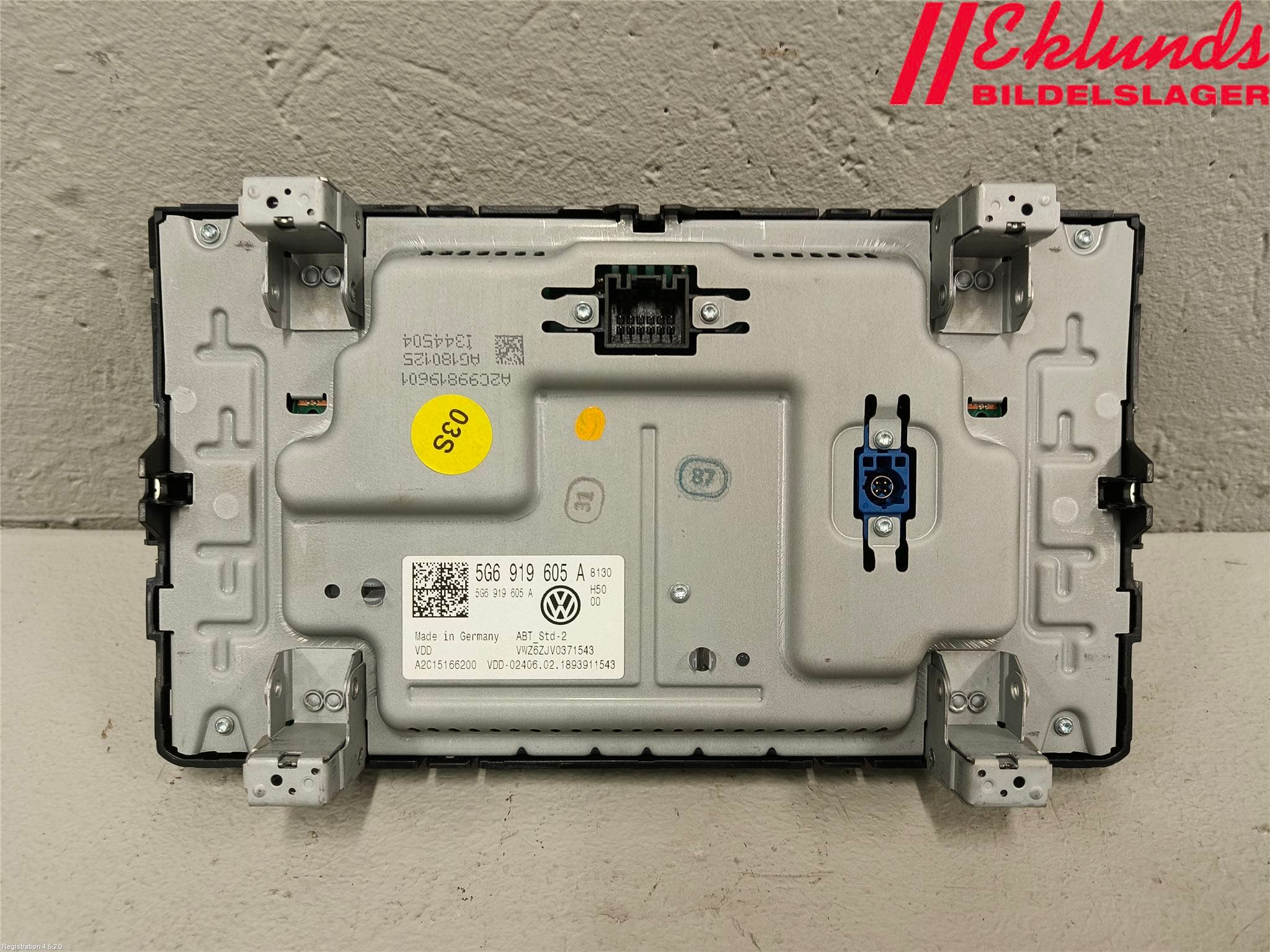 Volkswagen VW GOLF / E-GOLF VII 13-20 Cd Radio - Multimediapanel