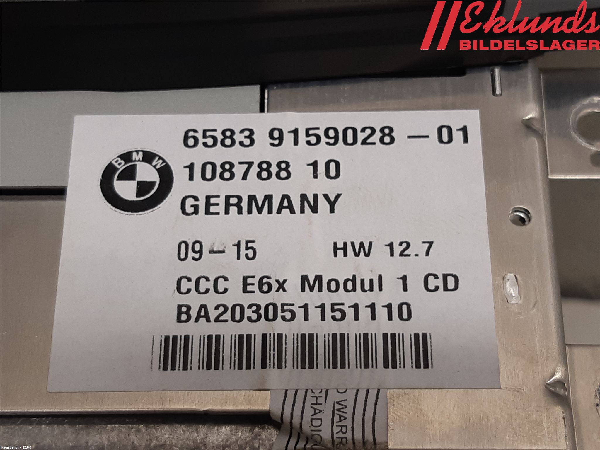 BMW 6 E63/64    02-10 Cd Radio - Multimediapanel