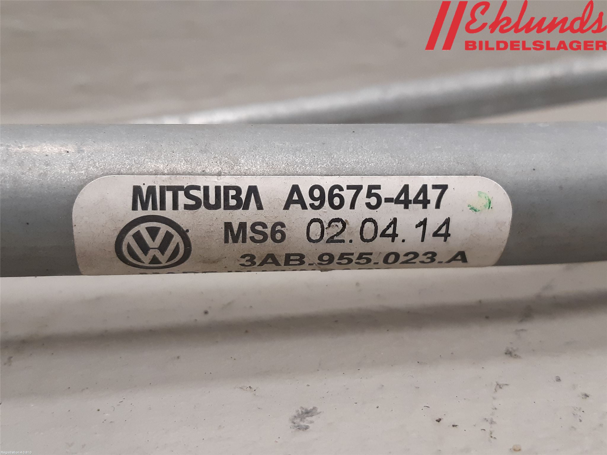 Volkswagen VW PASSAT 11-14 Torkarmekanism Vindruta