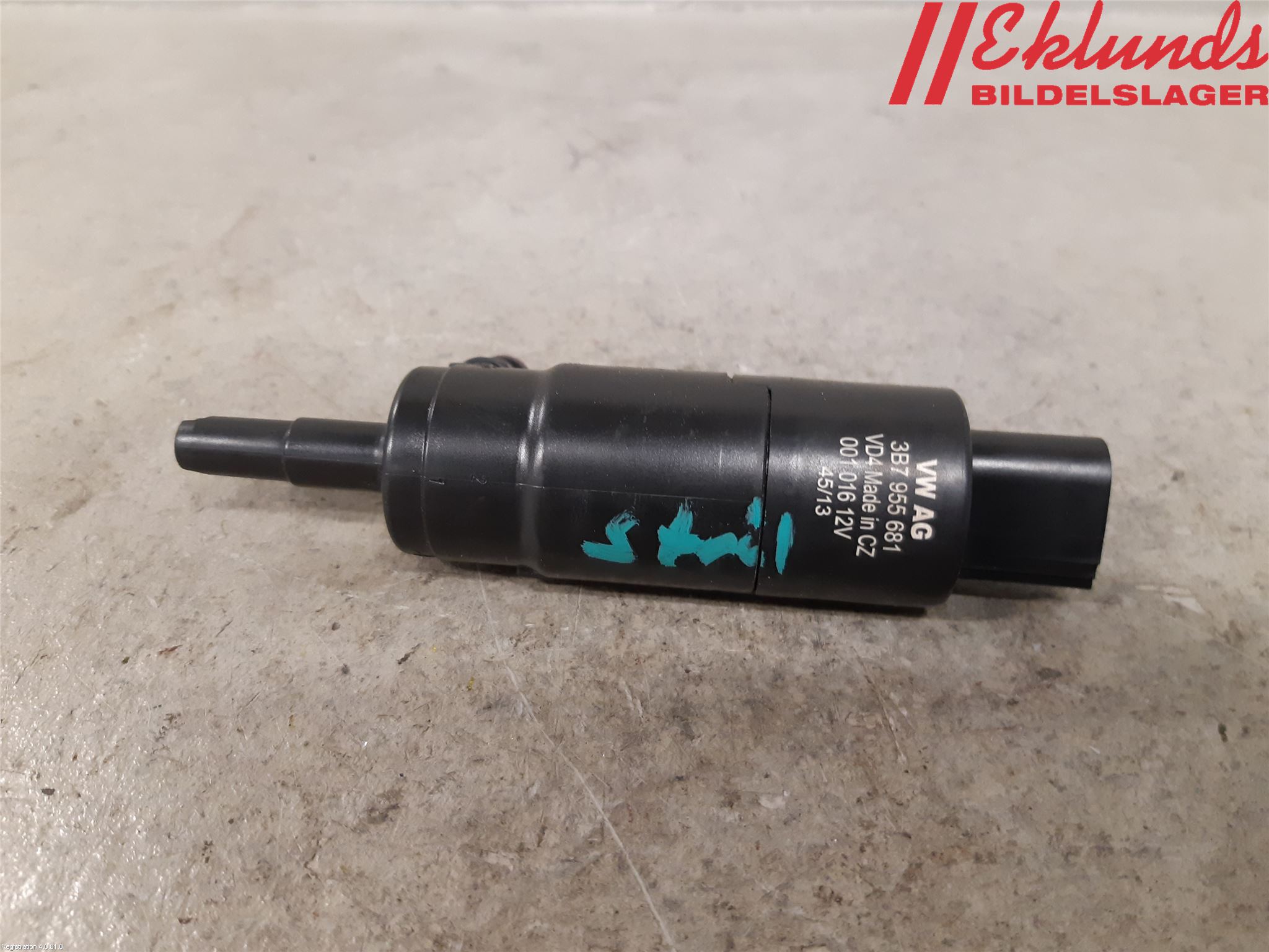 Volkswagen VW TOUAREG 7P 11-18 Spolarpump Högtryck