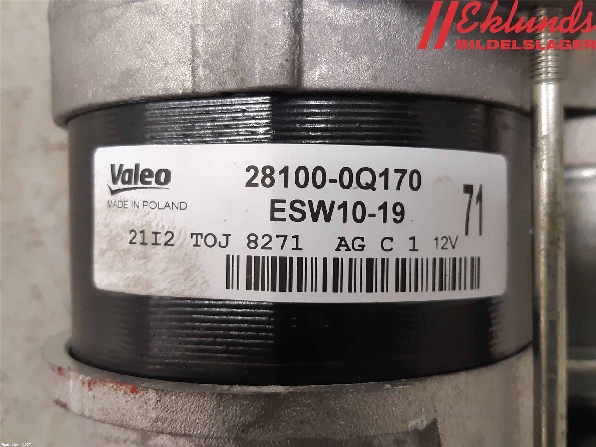 Toyota AYGO X AB70 22- Startmotor