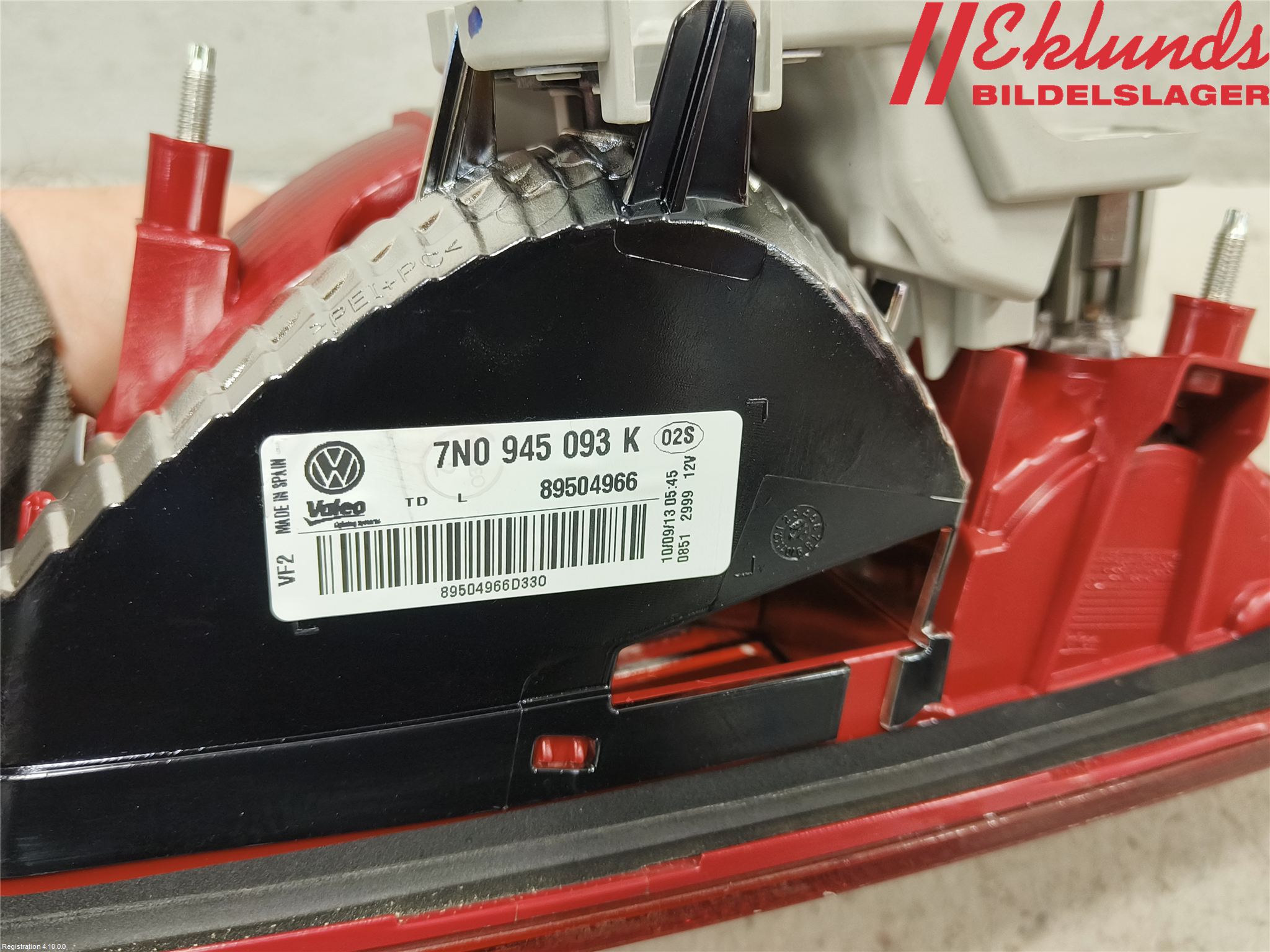 Volkswagen VW SHARAN 11- Bakljus Lucka Vä