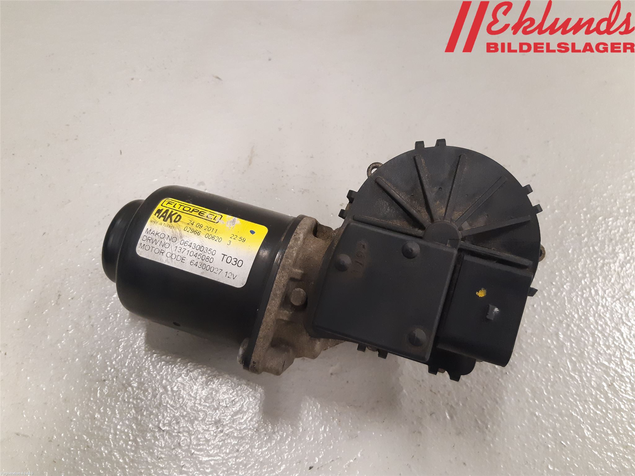 Peugeot BIPPER Torkarmotor Vindruta