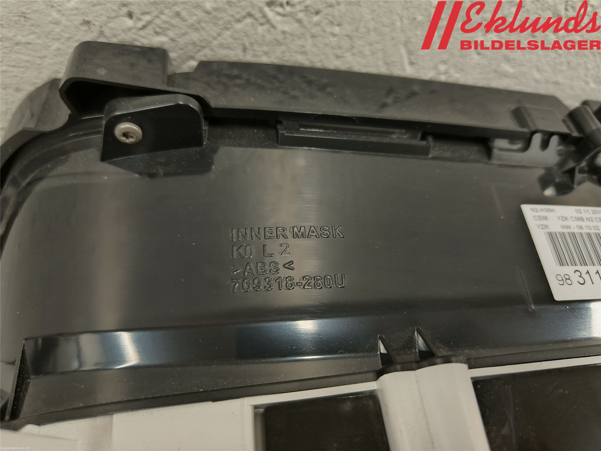 Opel VIVARO 20- Instrument Komb